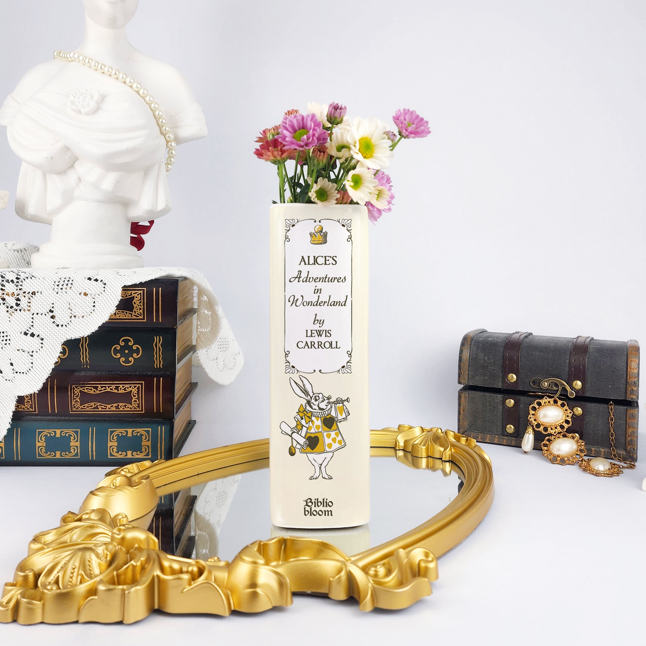 Alice in Wonderland Ceramic Book Vase II - Large