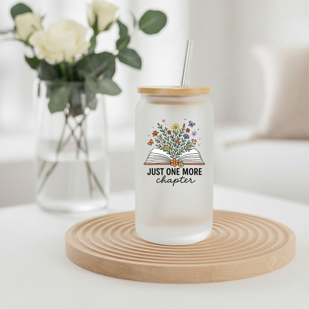 Just One More Chapter Glass Tumbler