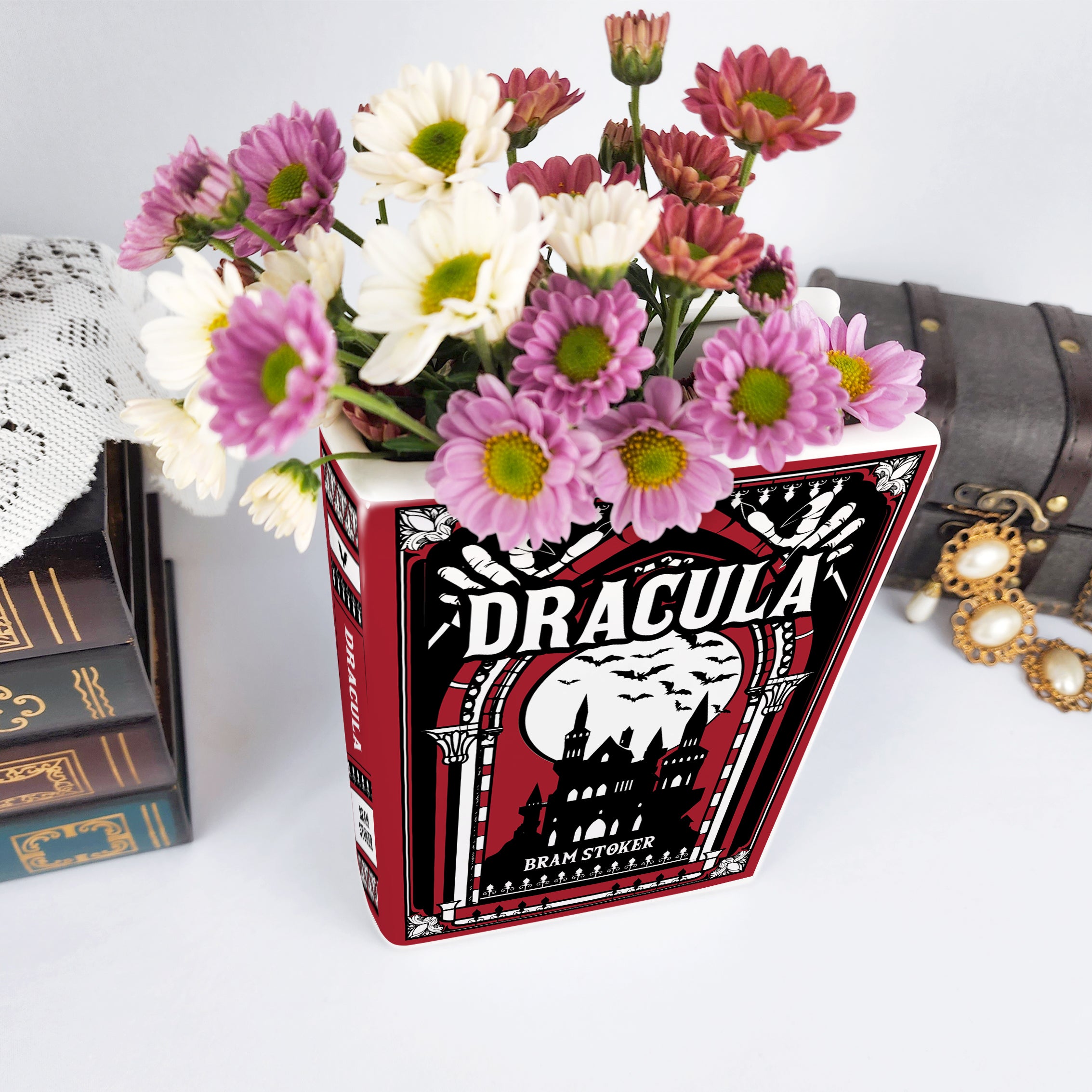 Dracula Ceramic Book Vase - Large