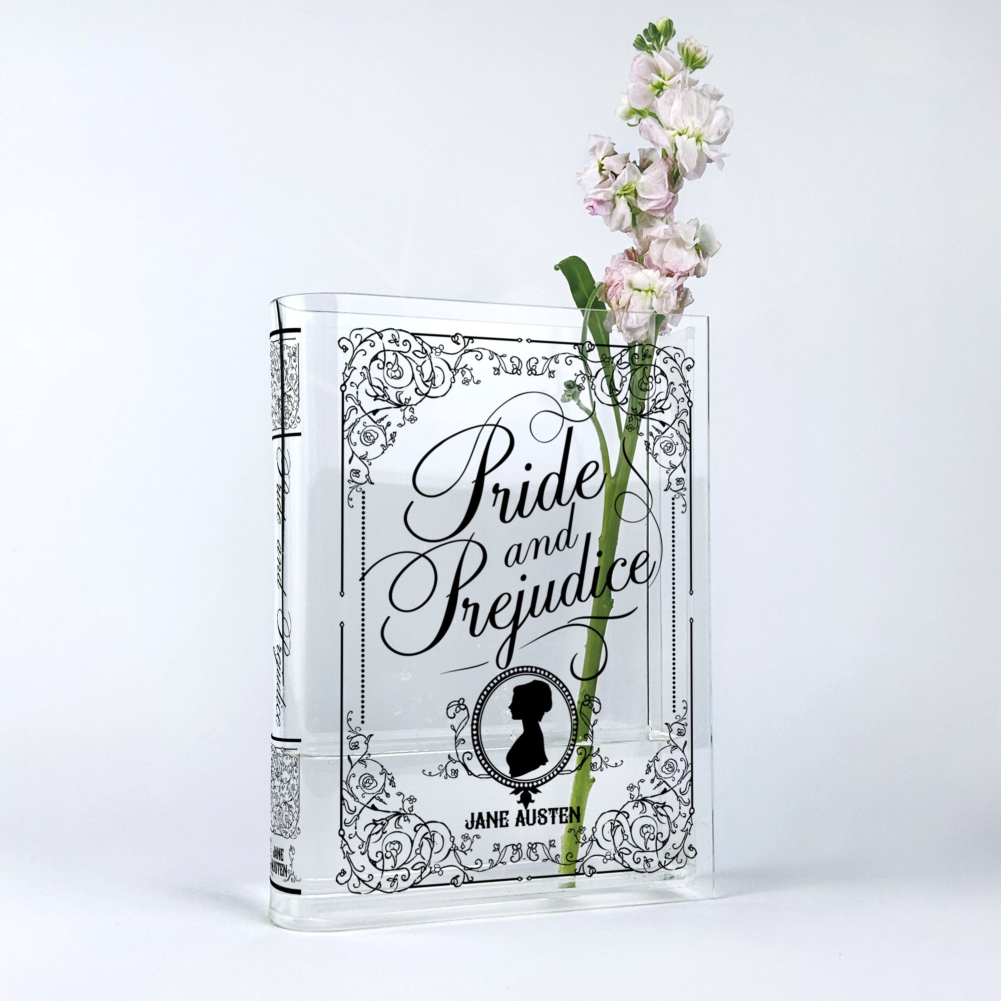 Pride and Prejudice Acrylic Book Vase - II - Black