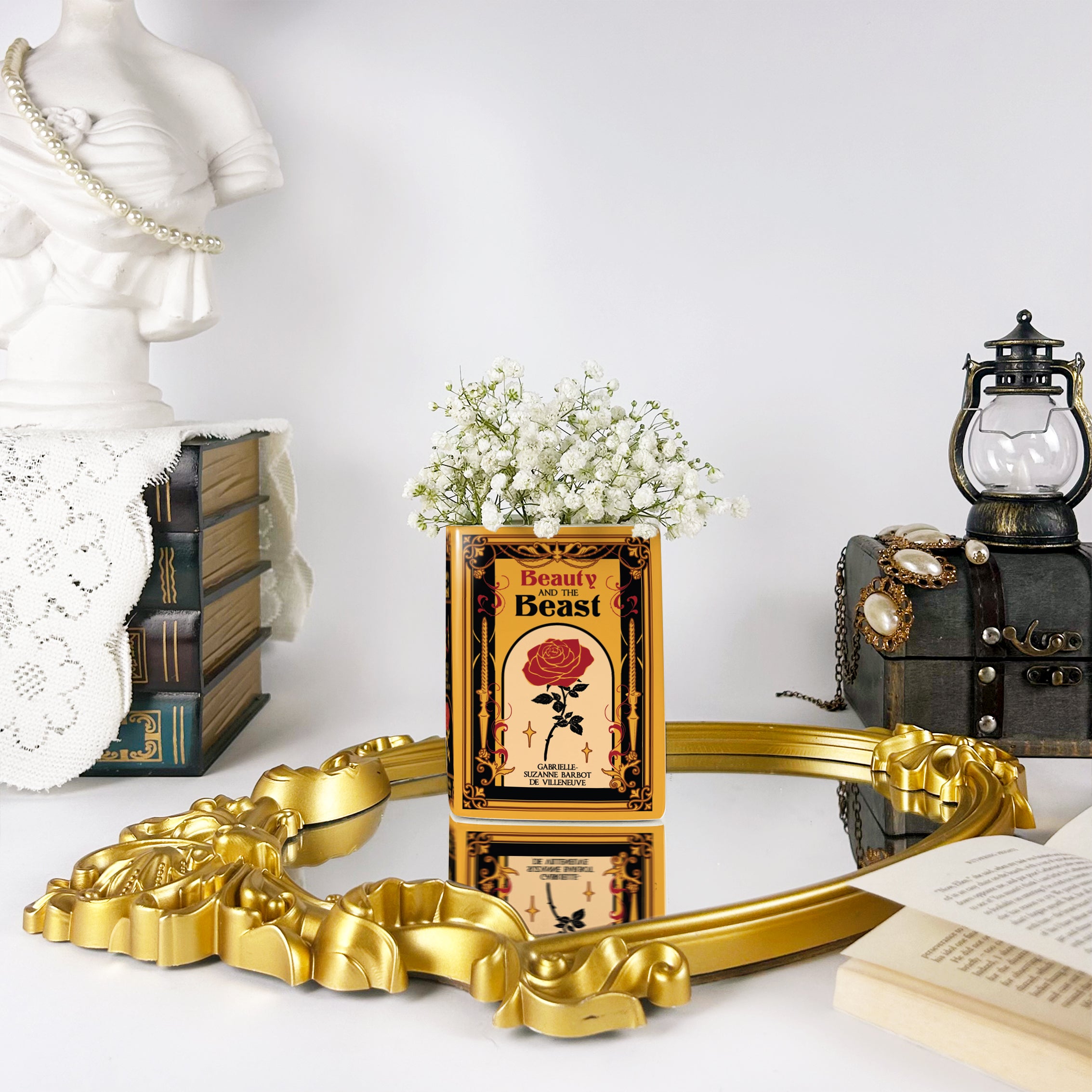 Beauty and the Beast Ceramic Book Vase - Small