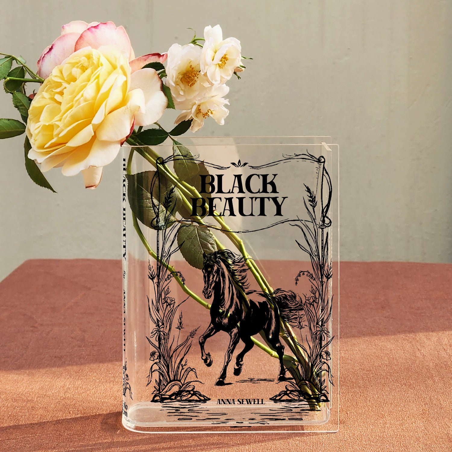 Black Beauty Acrylic Book Vase