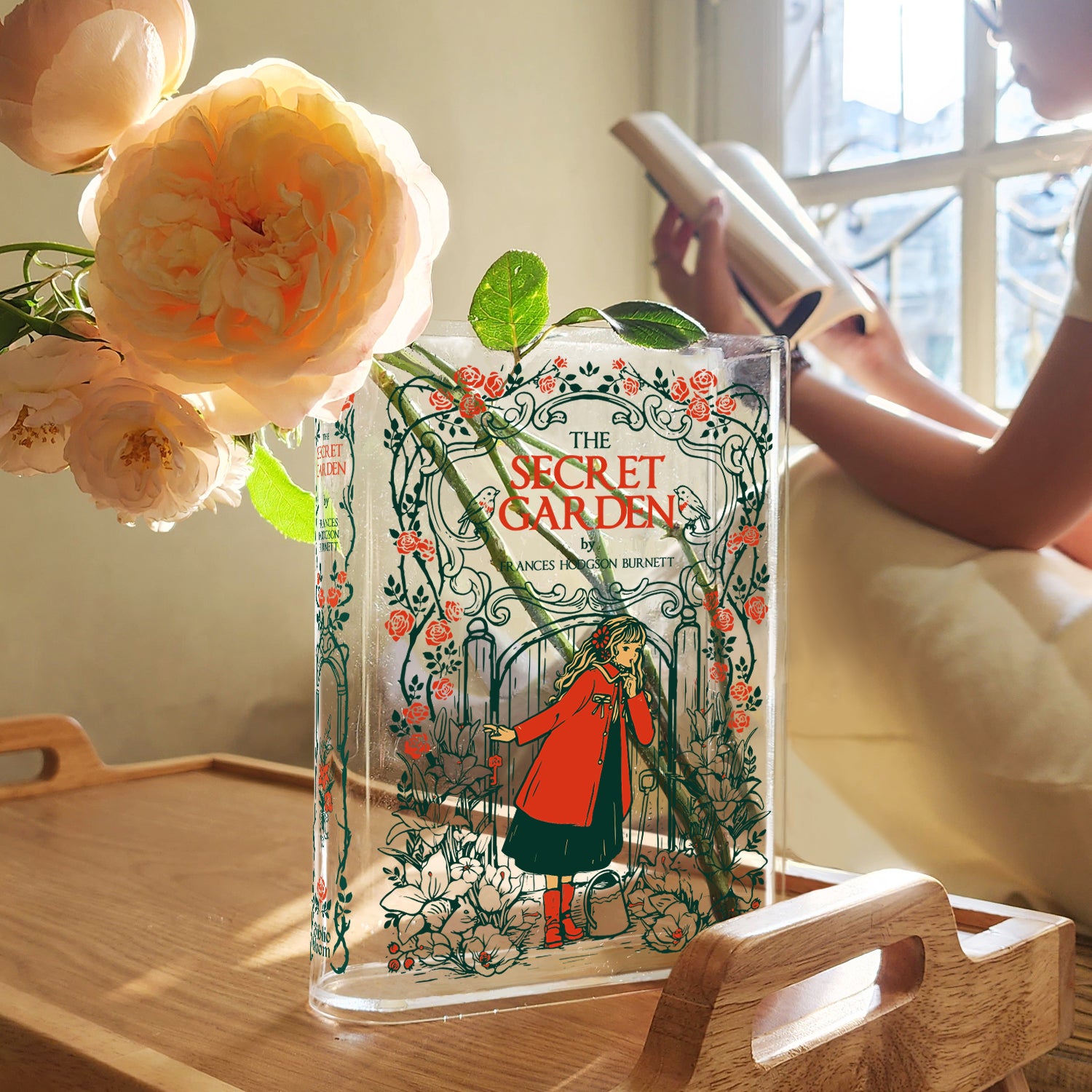 The Secret Garden Acrylic Book Vase - Blonde