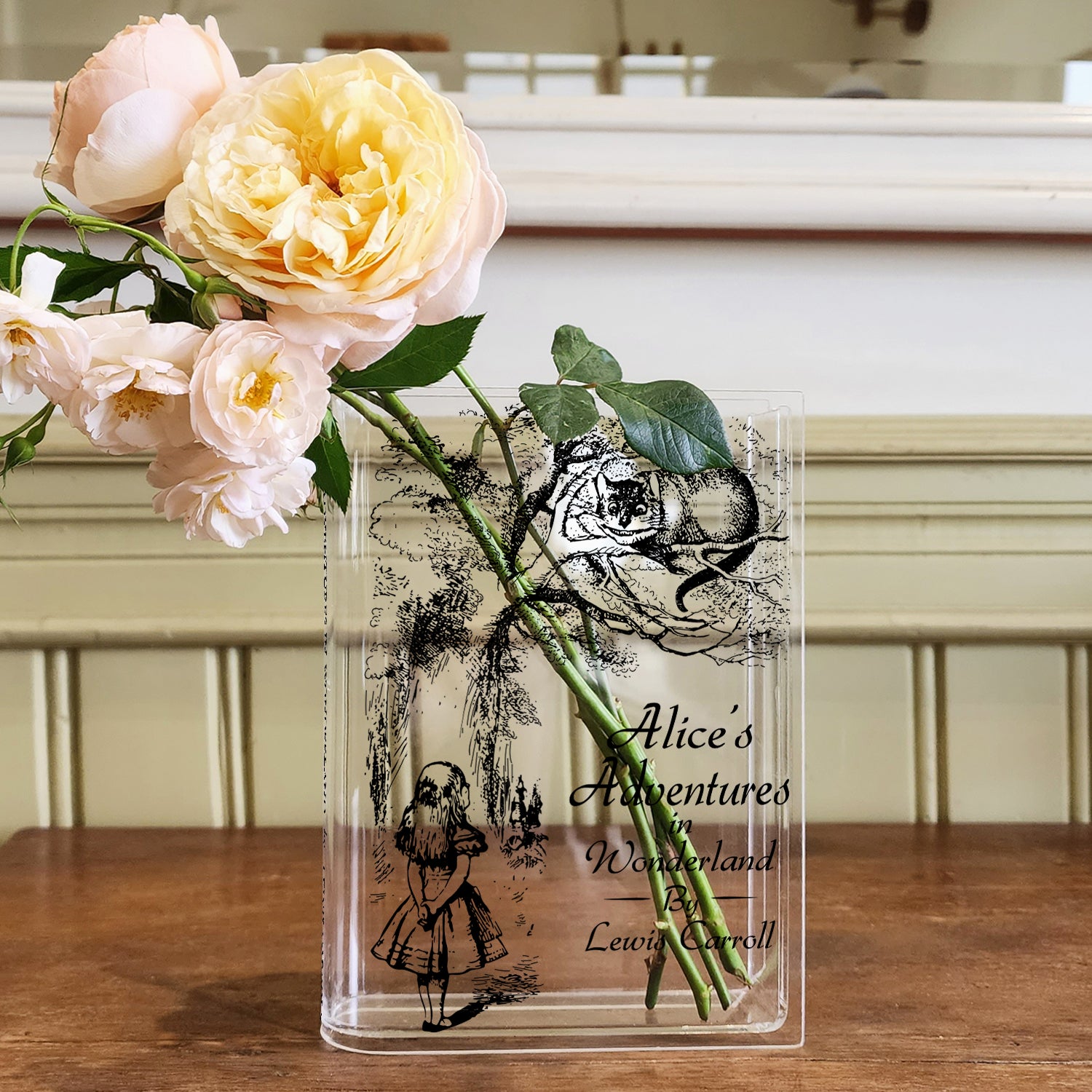 Alice in Wonderland Acrylic Book Vase