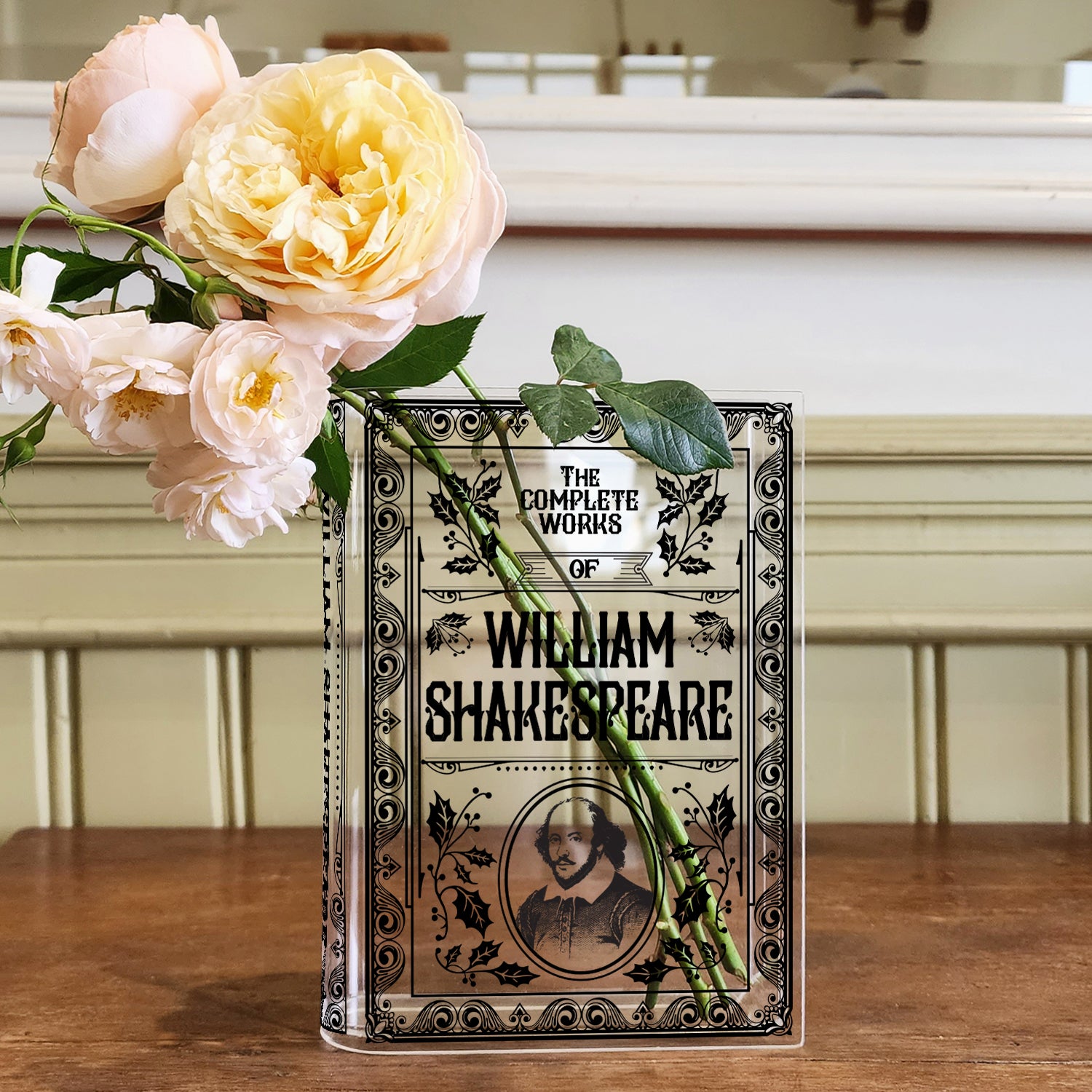 William Shakespeare Acrylic Book Vase