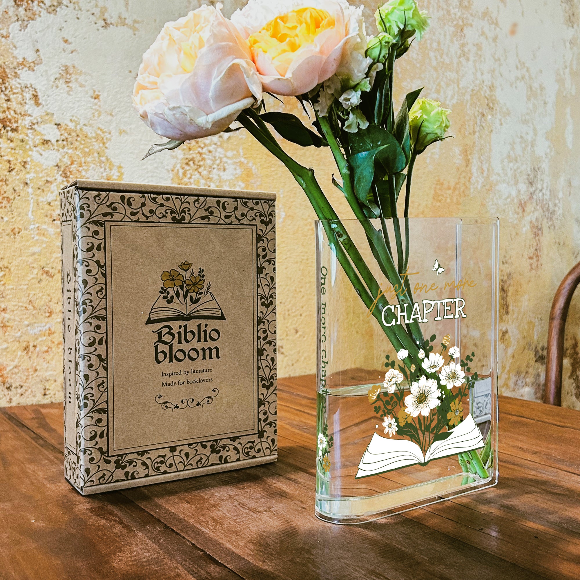 Just One More Chapter Acrylic Book Vase - Colorful