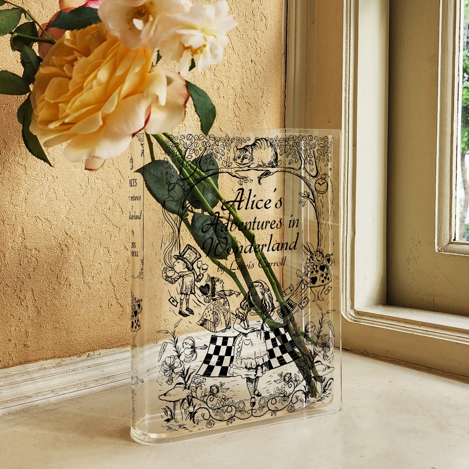 Alice in Wonderland Acrylic Book Vase - II