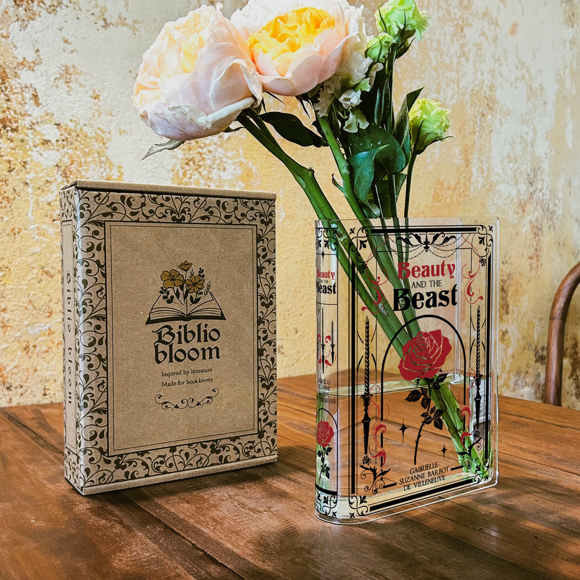Beauty and the Beast Acrylic Book Vase - II