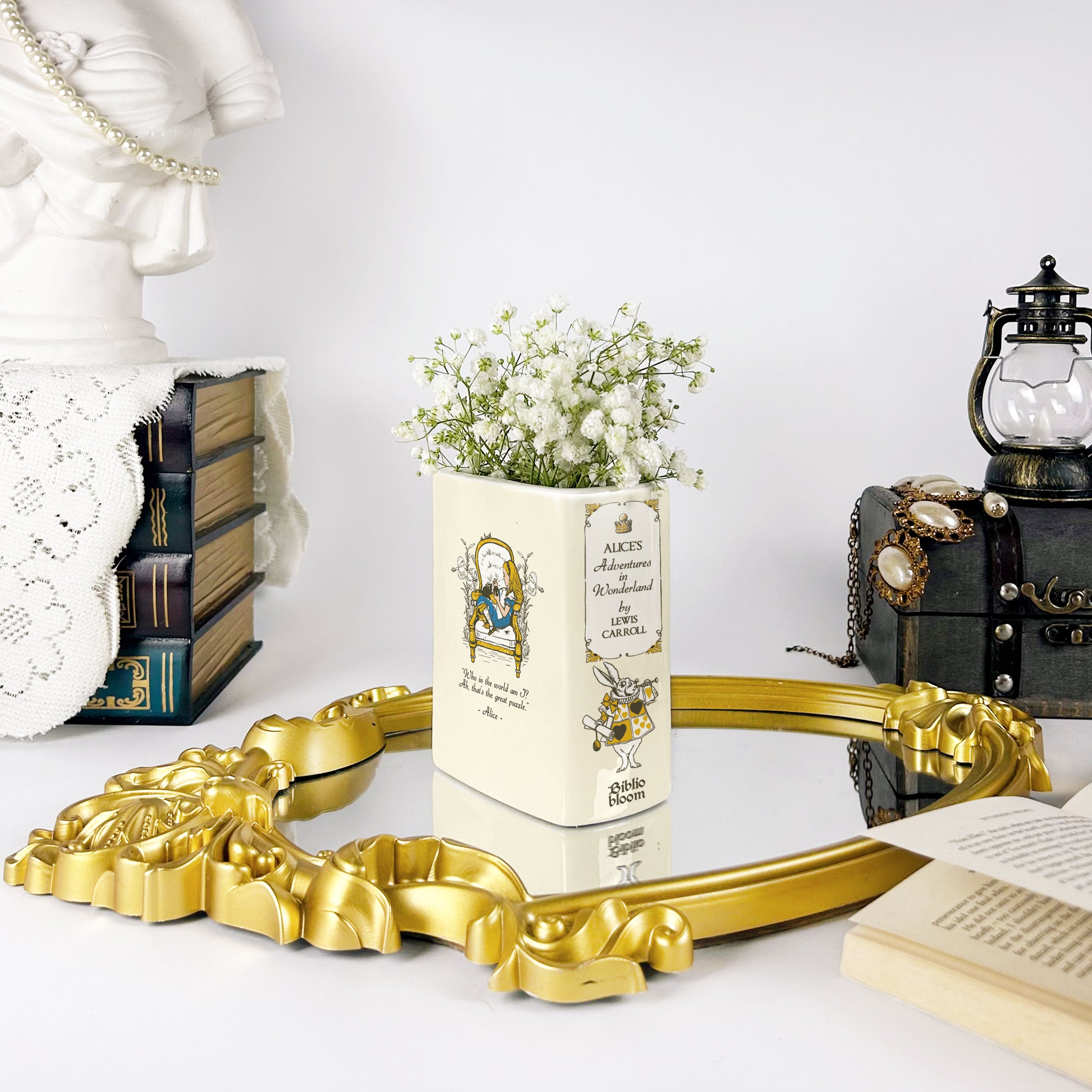 Alice in Wonderland Ceramic Book Vase II - Small