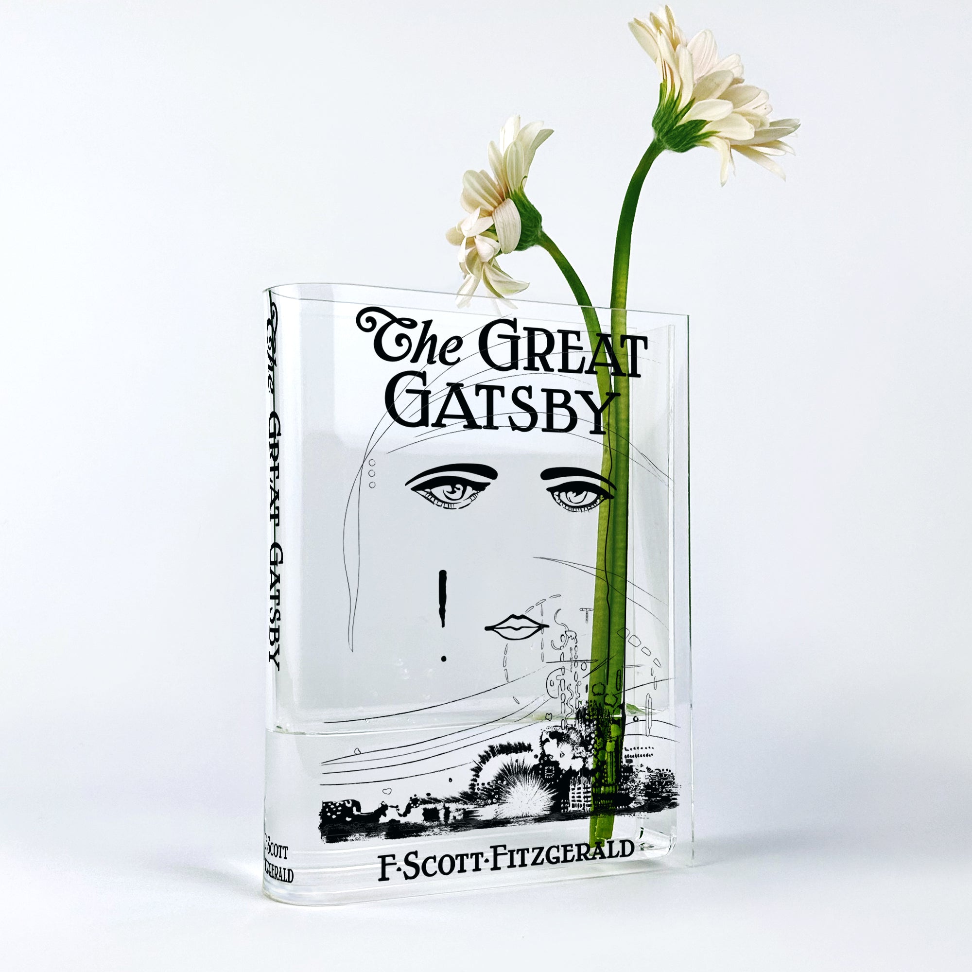 The Great Gatsby Acrylic Book Vase - Black
