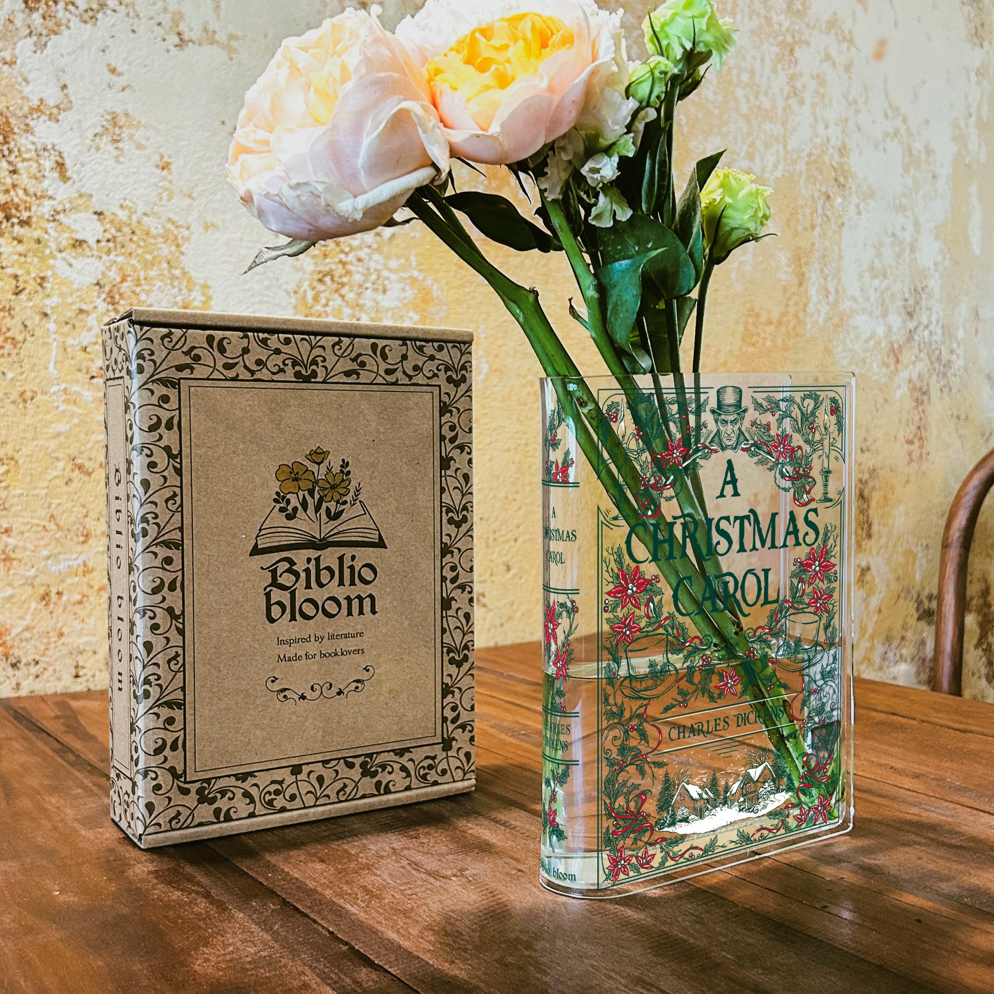 A Christmas Carol Acrylic Book Vase