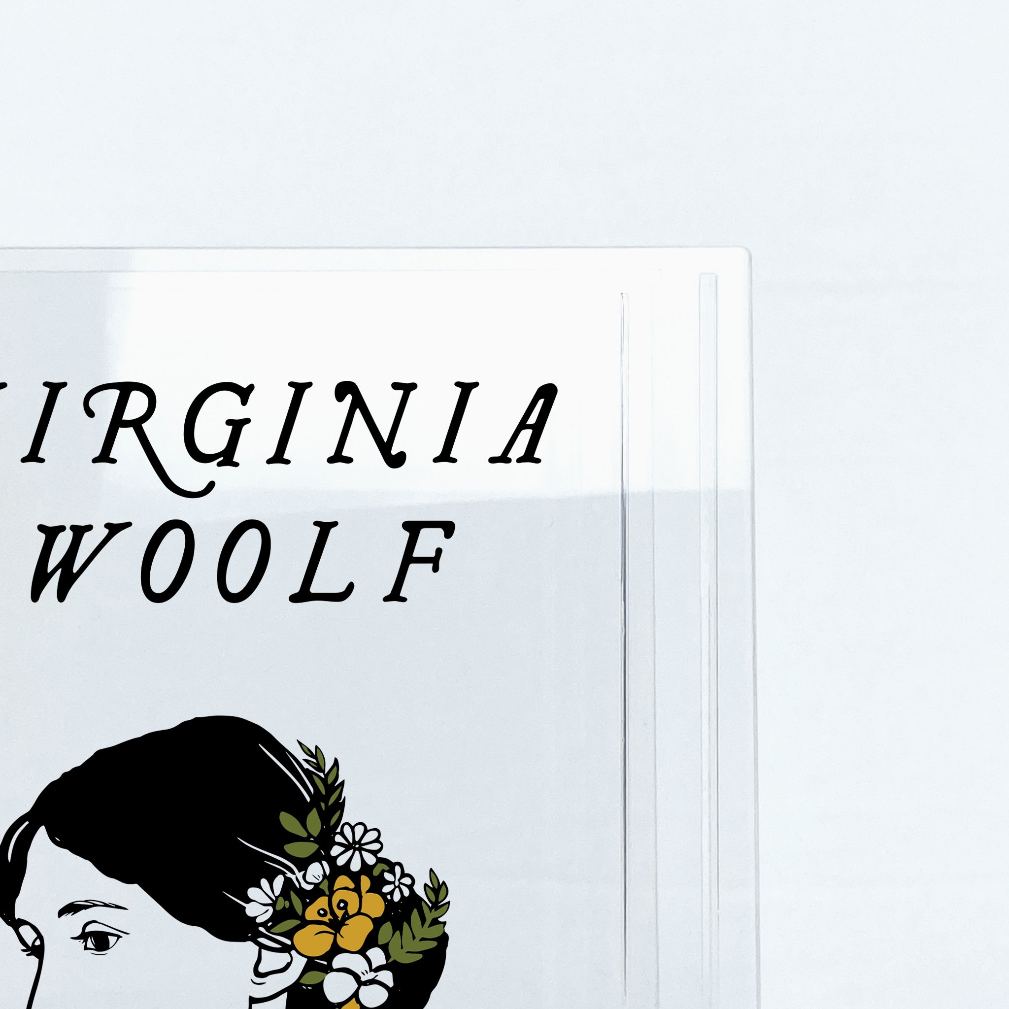 Virginia Woolf Acrylic Book Vase