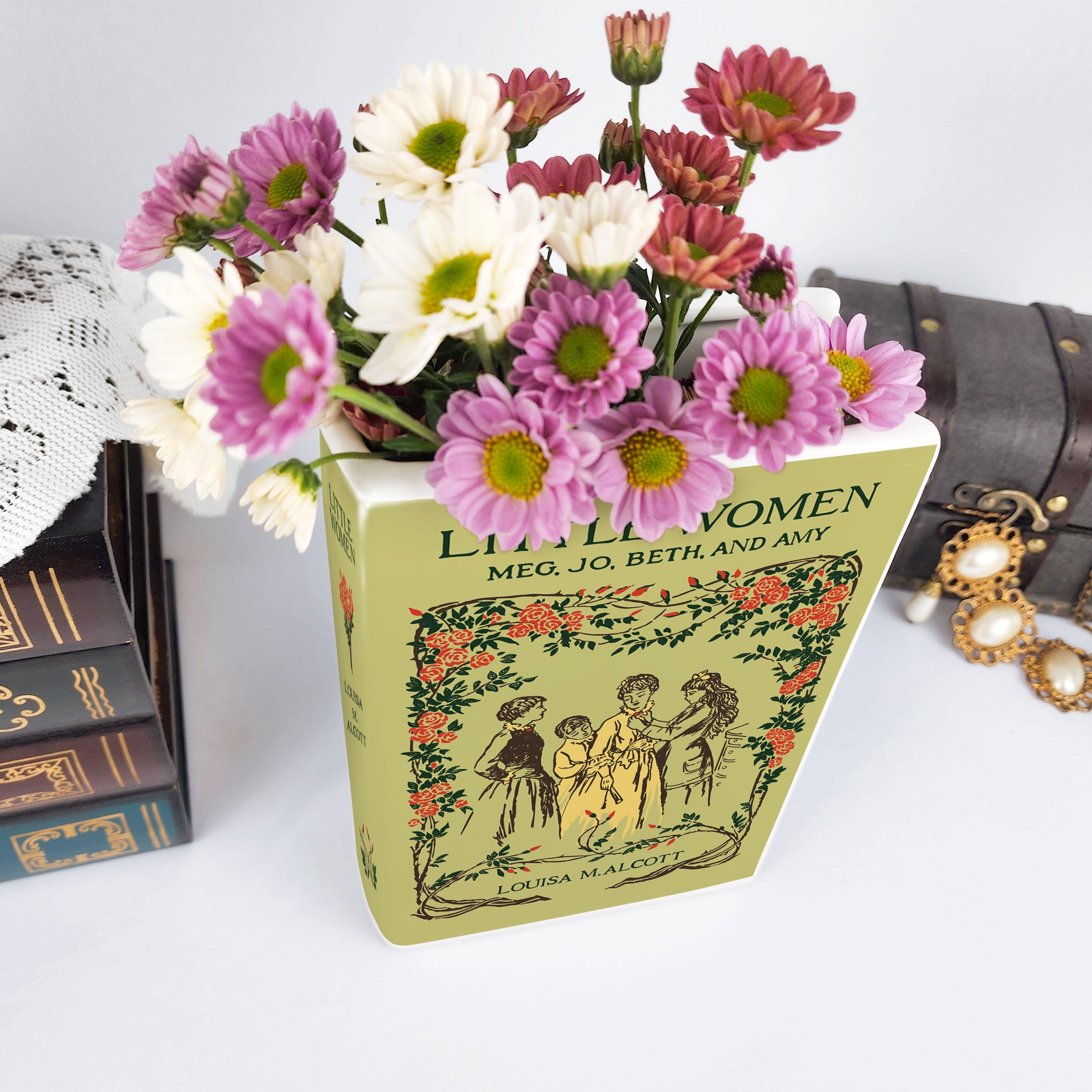 Little Women Ceramic Book Vase - Large