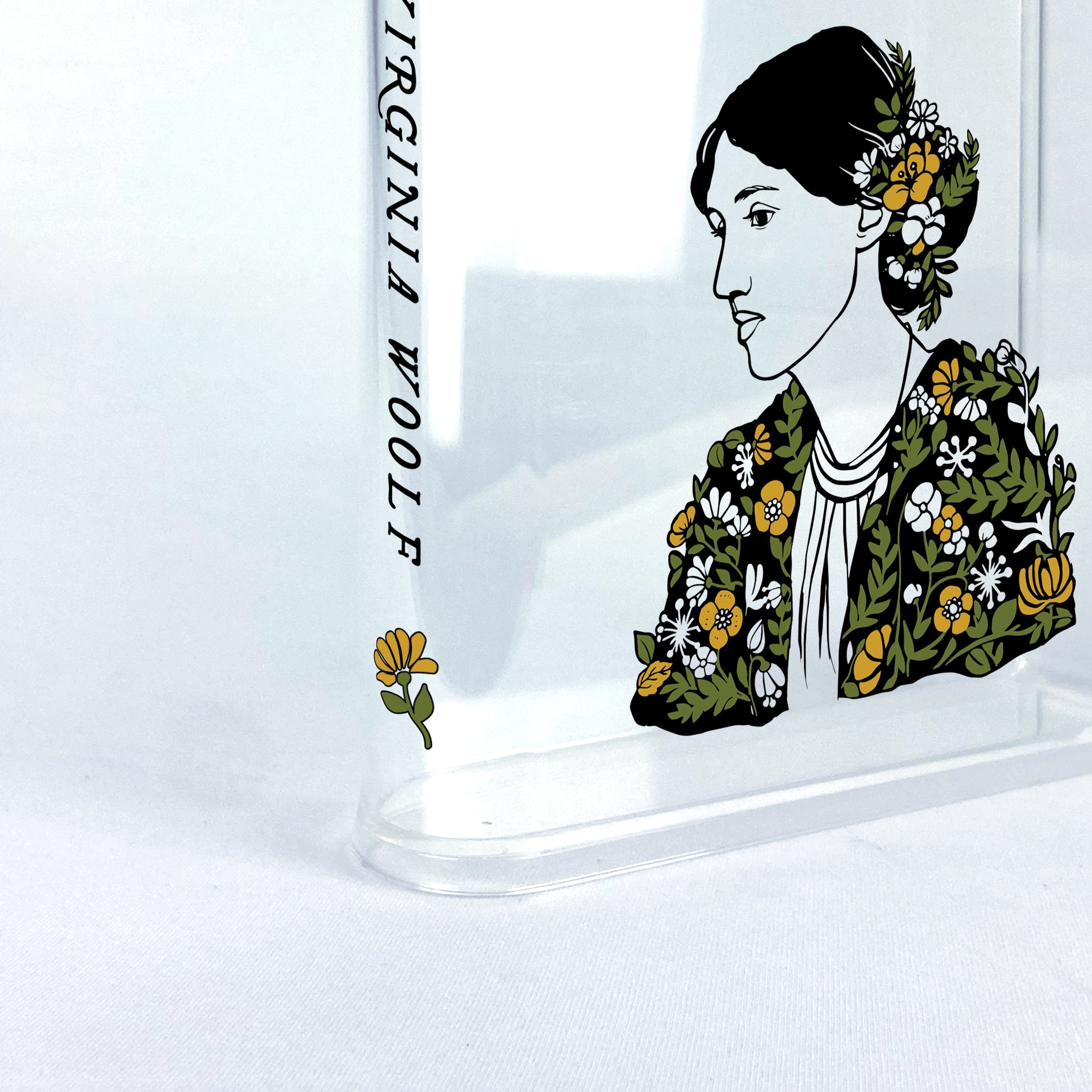 Virginia Woolf Acrylic Book Vase