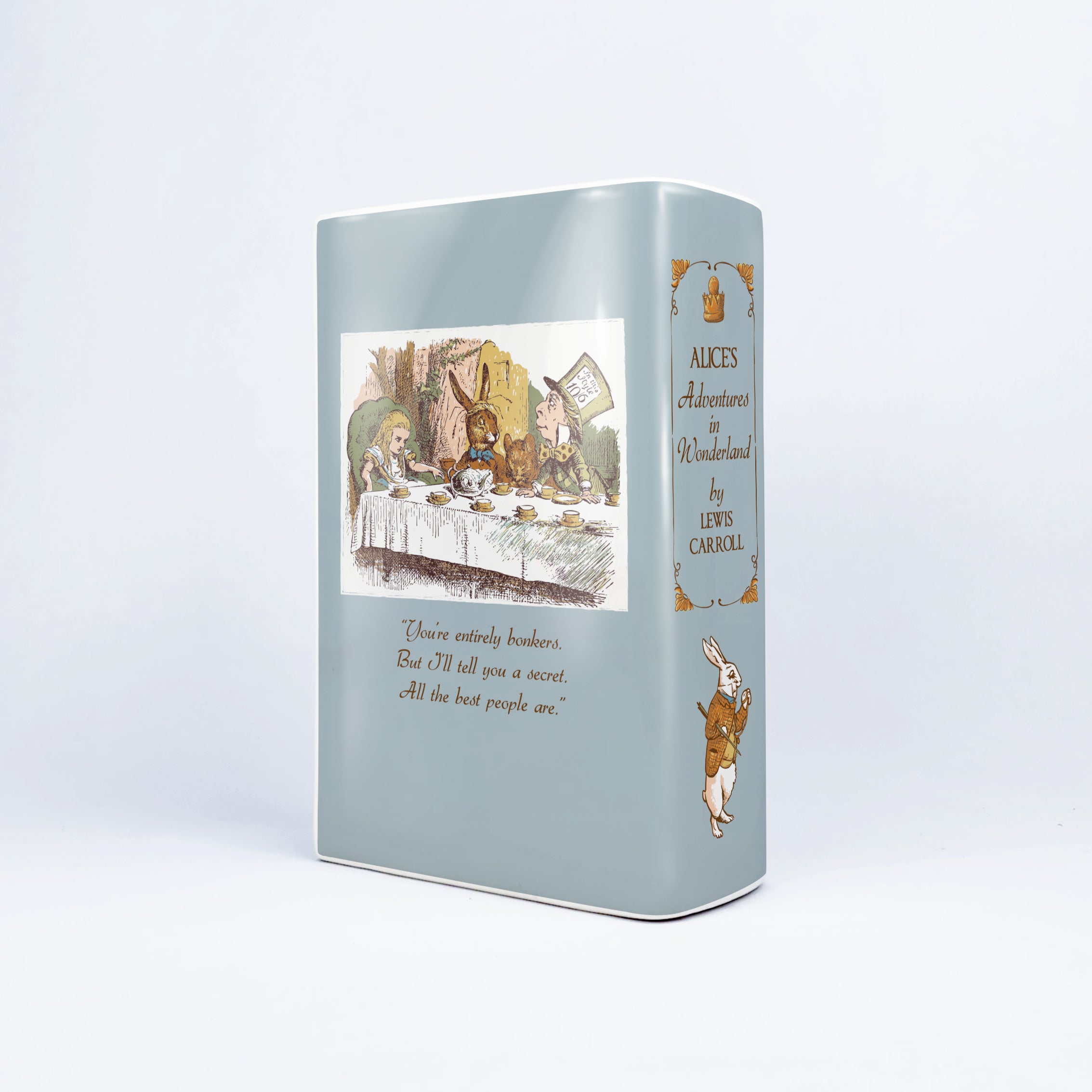 Alice in Wonderland Ceramic Book Vase - Large