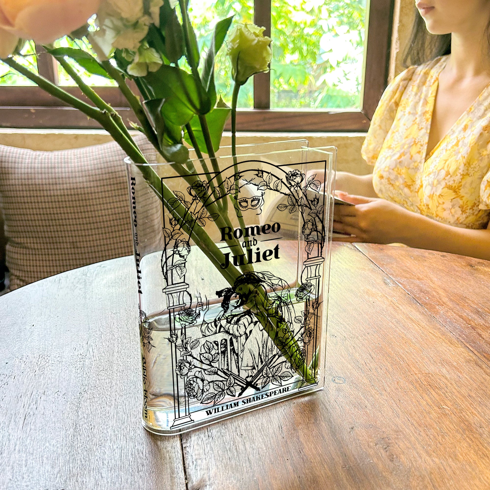 Romeo and Juliet Acrylic Book Vase