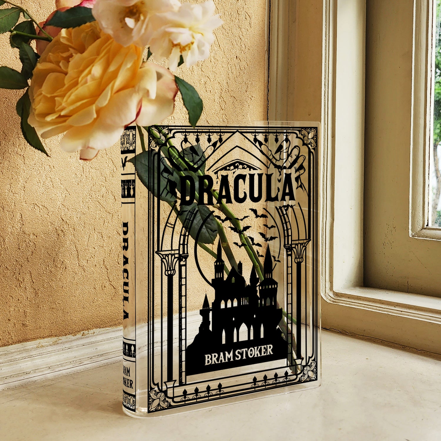 Dracula Acrylic Book Vase - Black