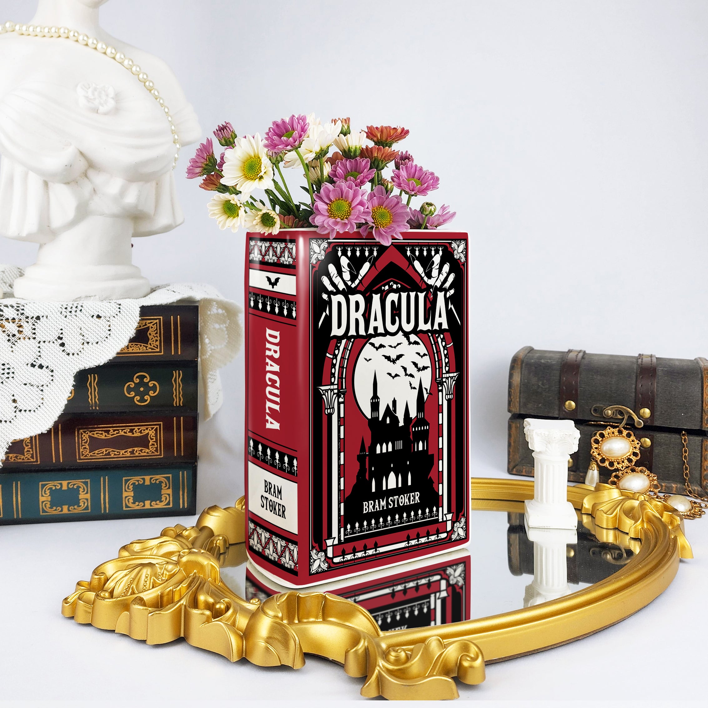 Dracula Ceramic Book Vase - Large