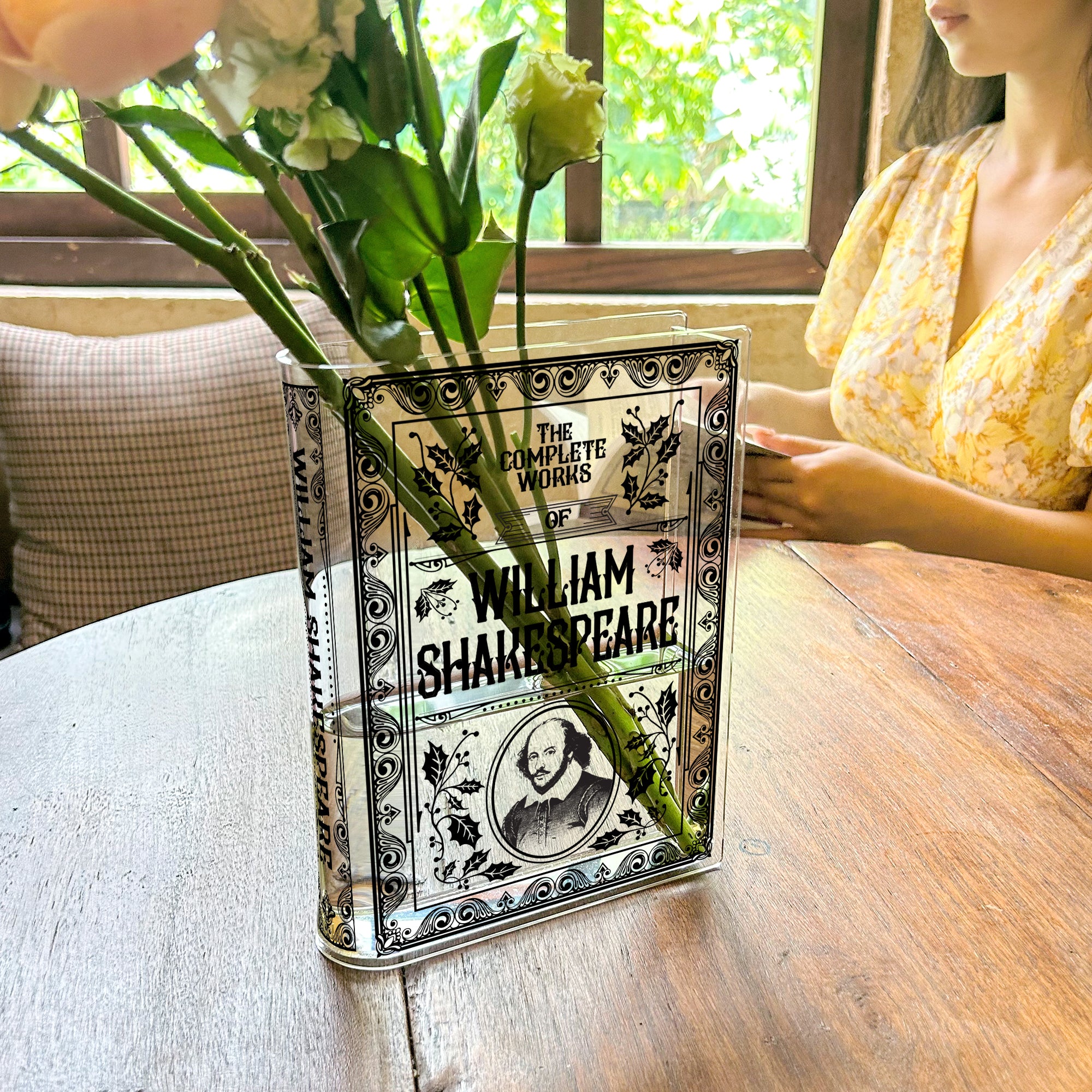 William Shakespeare Acrylic Book Vase
