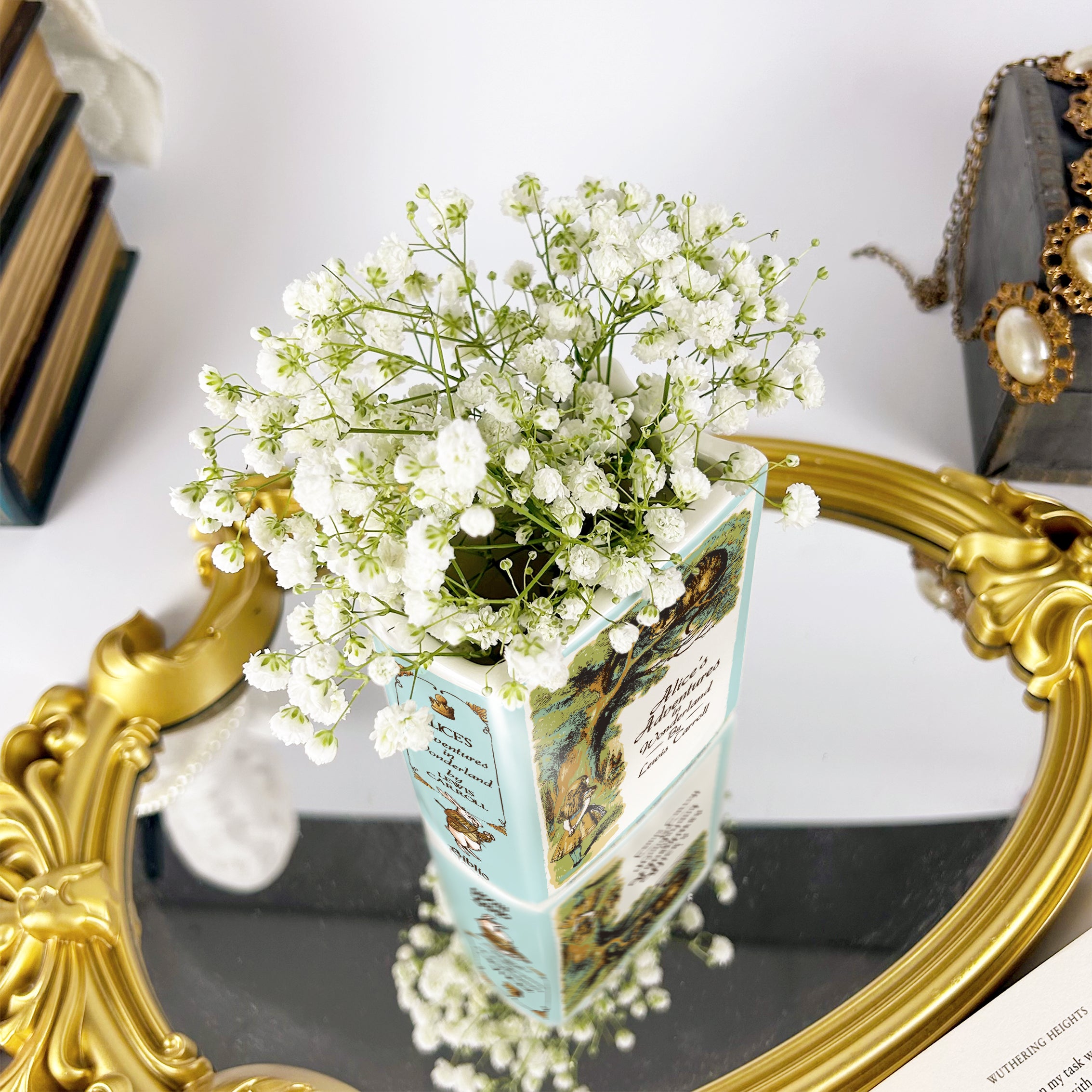 Alice in Wonderland Ceramic Book Vase - Small