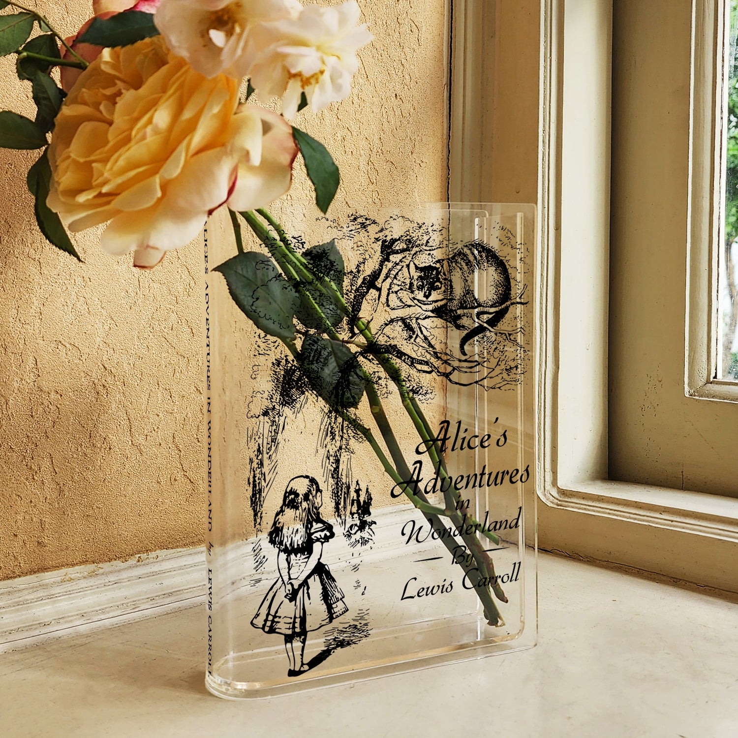 Alice in Wonderland Acrylic Book Vase