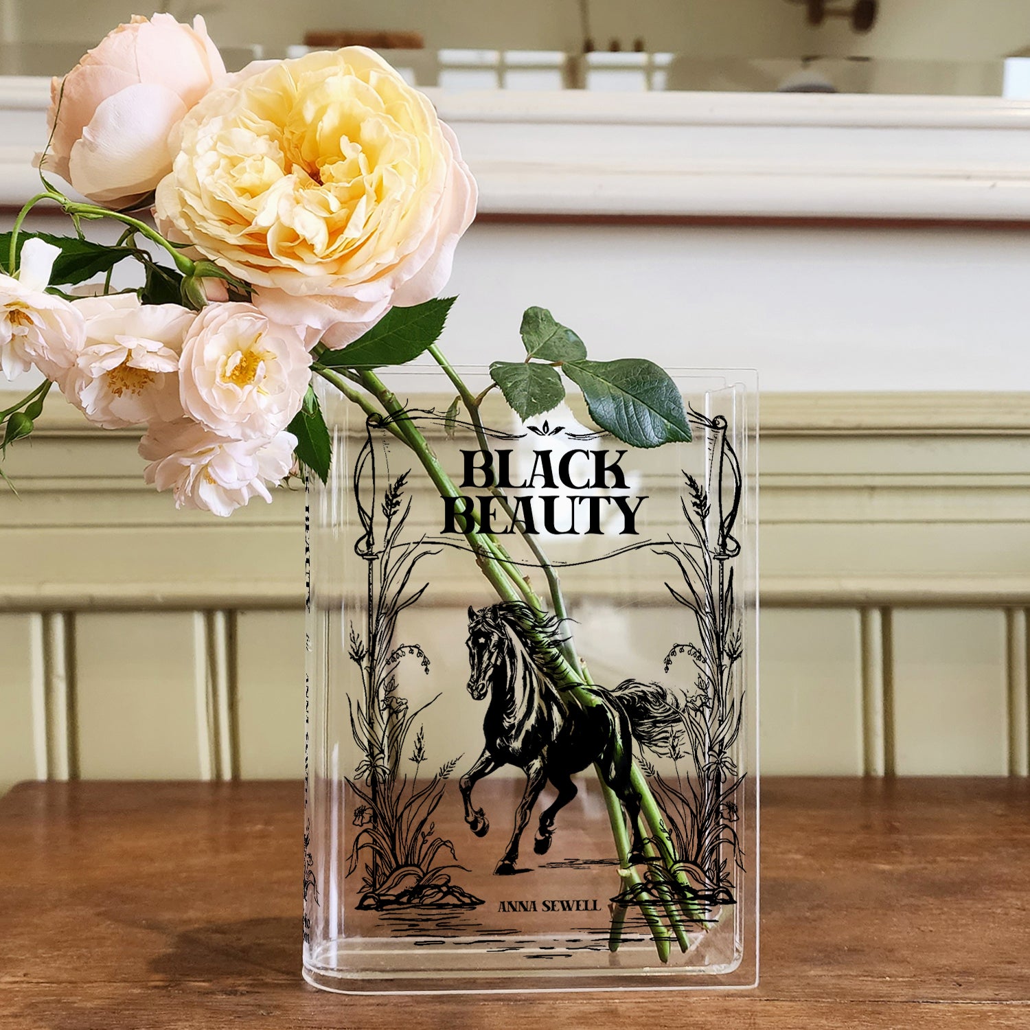 Black Beauty Acrylic Book Vase