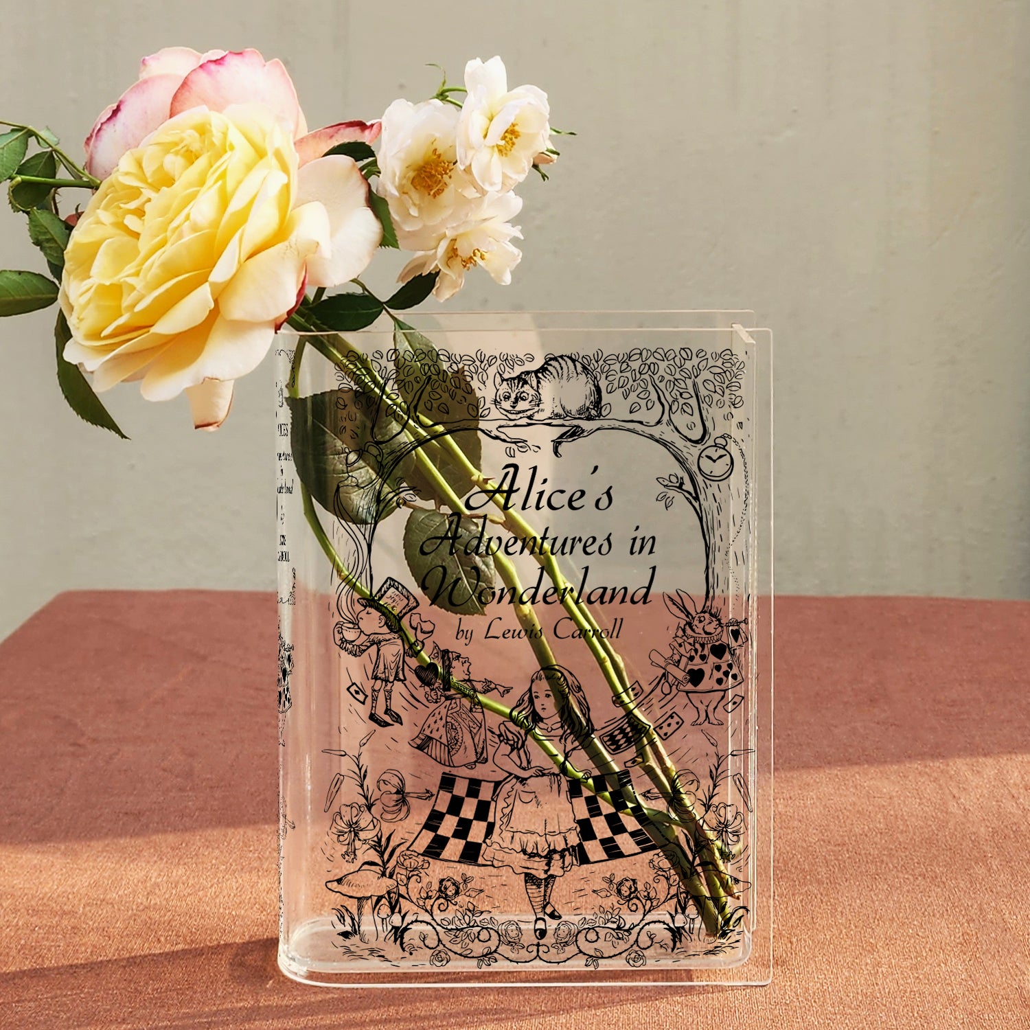 Alice in Wonderland Acrylic Book Vase - II