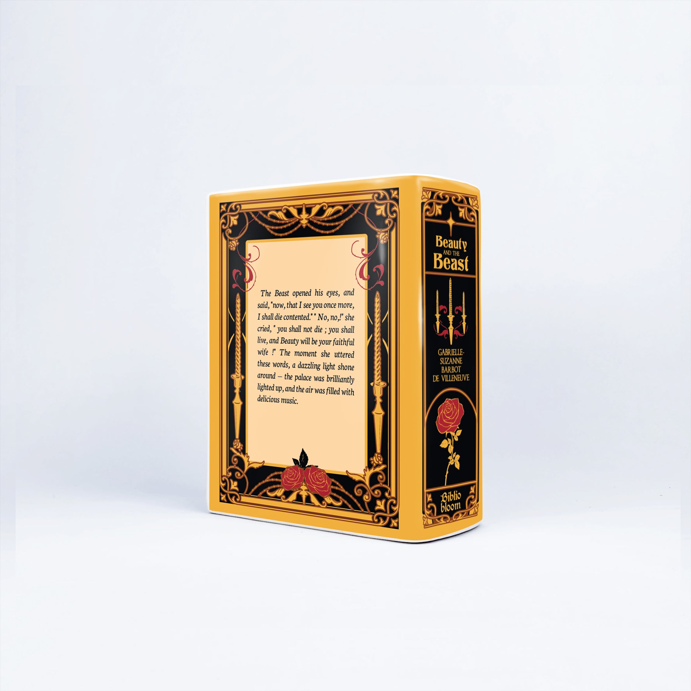 Beauty and the Beast Ceramic Book Vase - Small