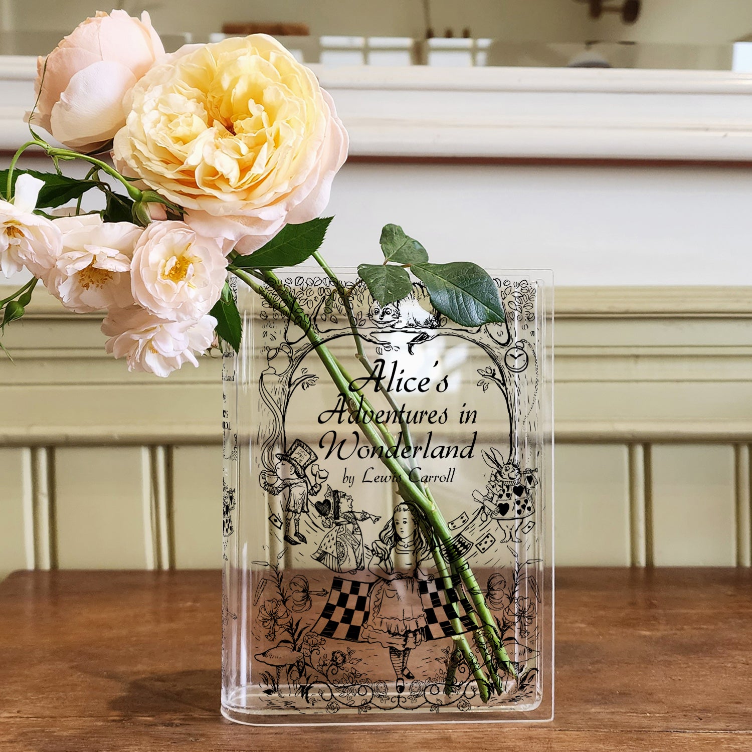 Alice in Wonderland Acrylic Book Vase - II