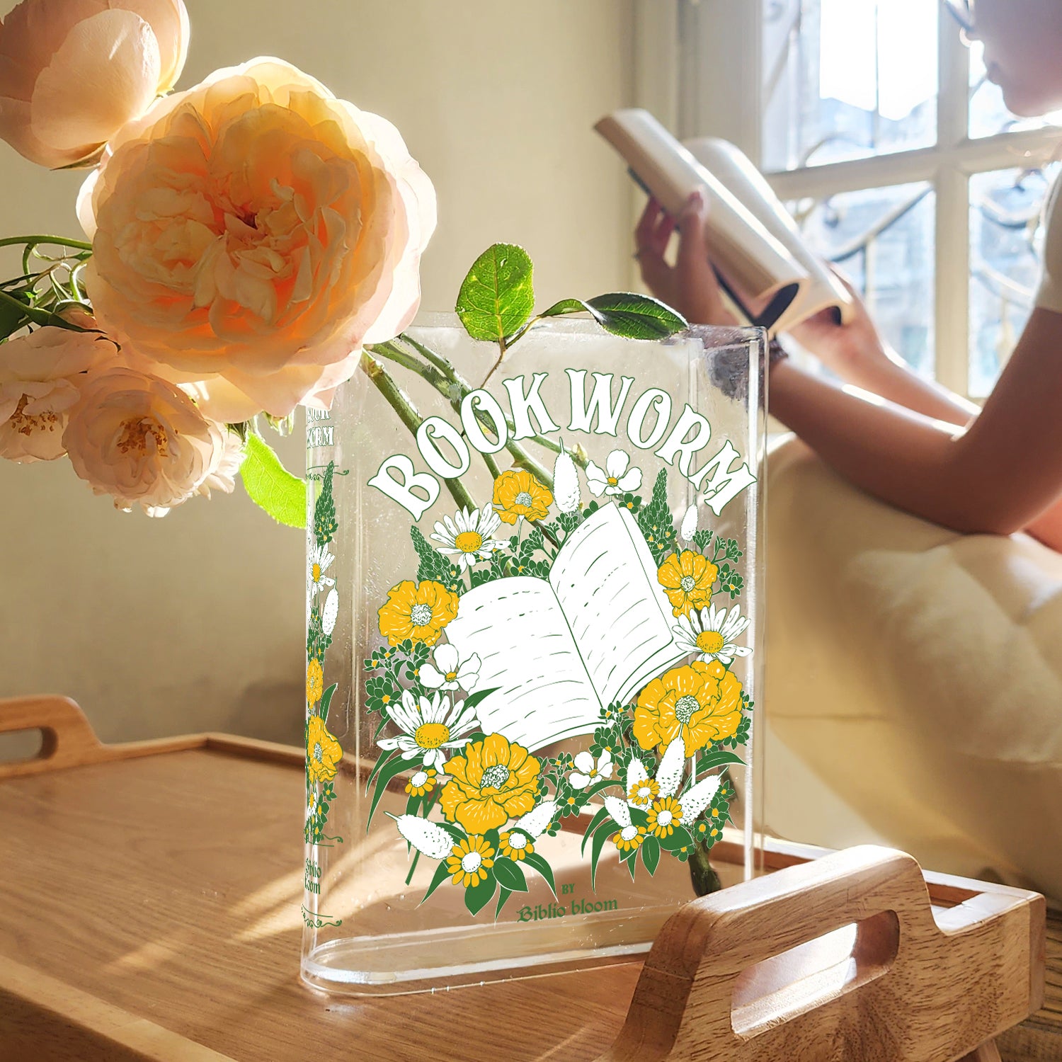 Bookworm Acrylic Book Vase