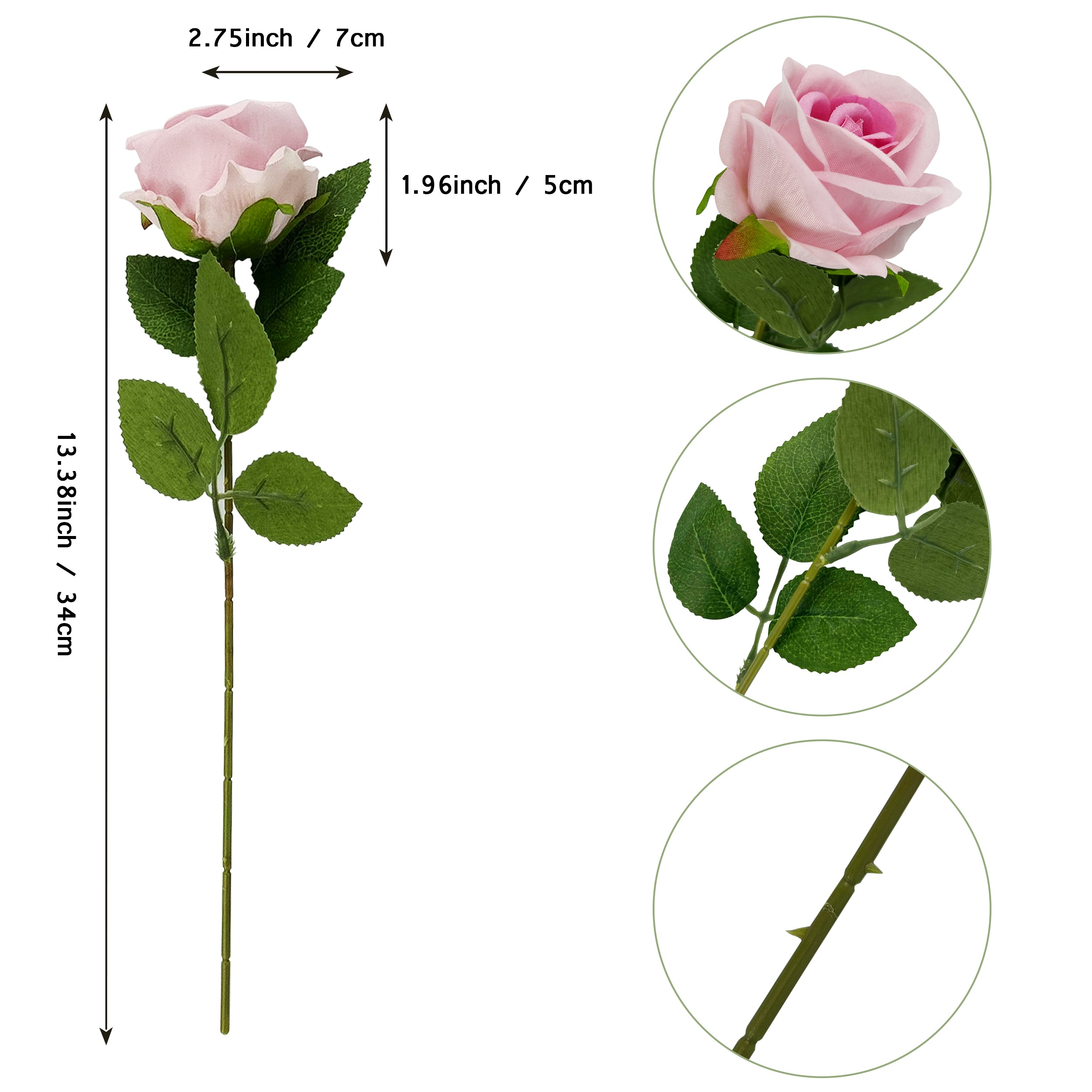8PCS Artificial Roses