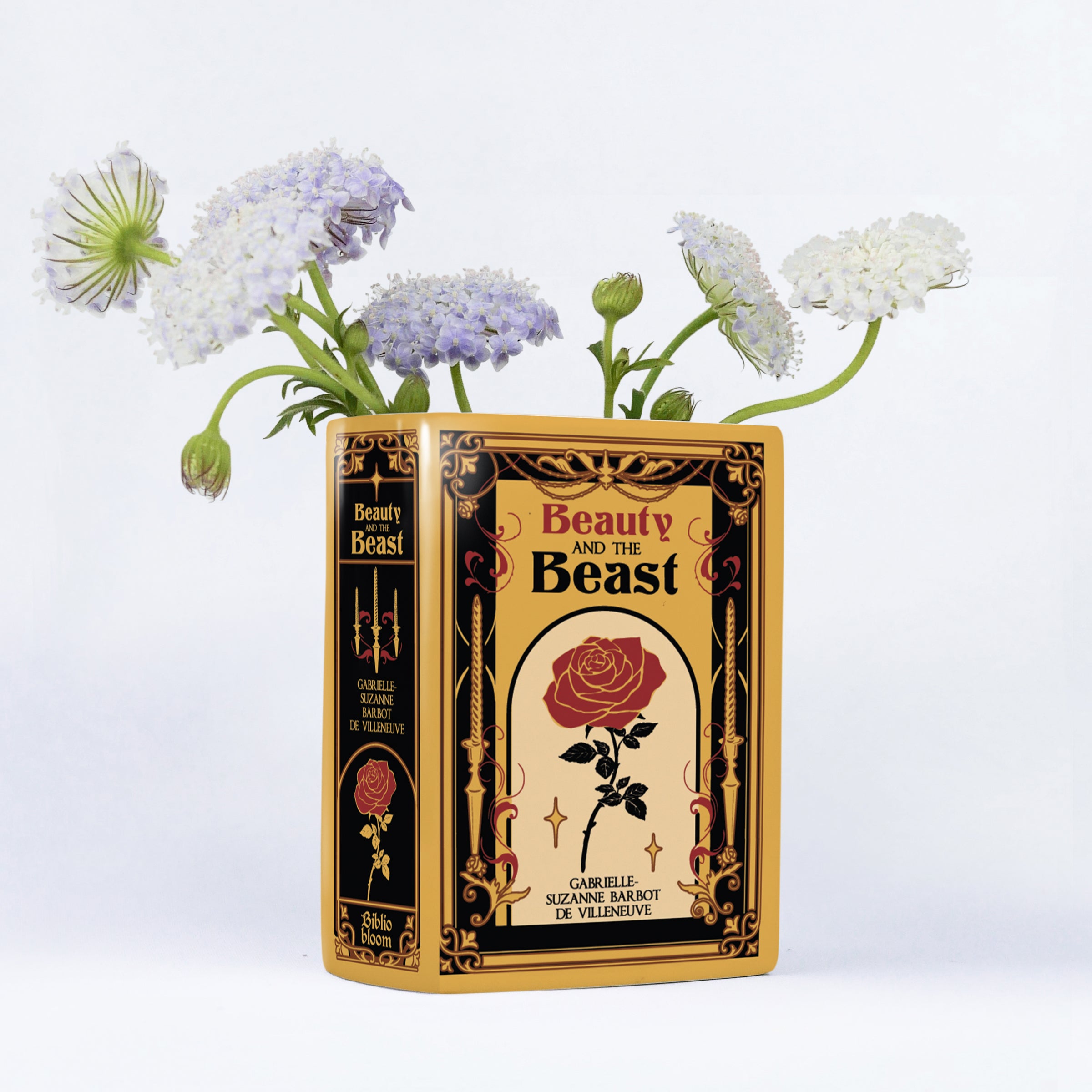 Beauty and the Beast Ceramic Book Vase - Small