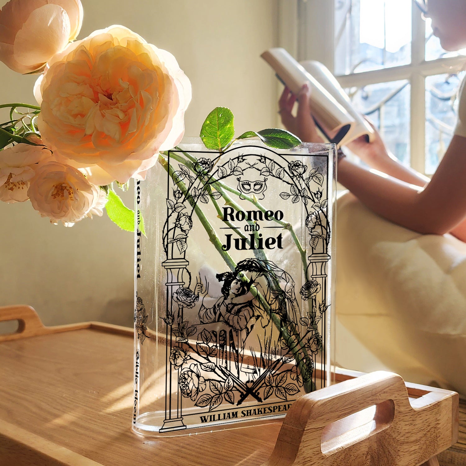 Romeo and Juliet Acrylic Book Vase