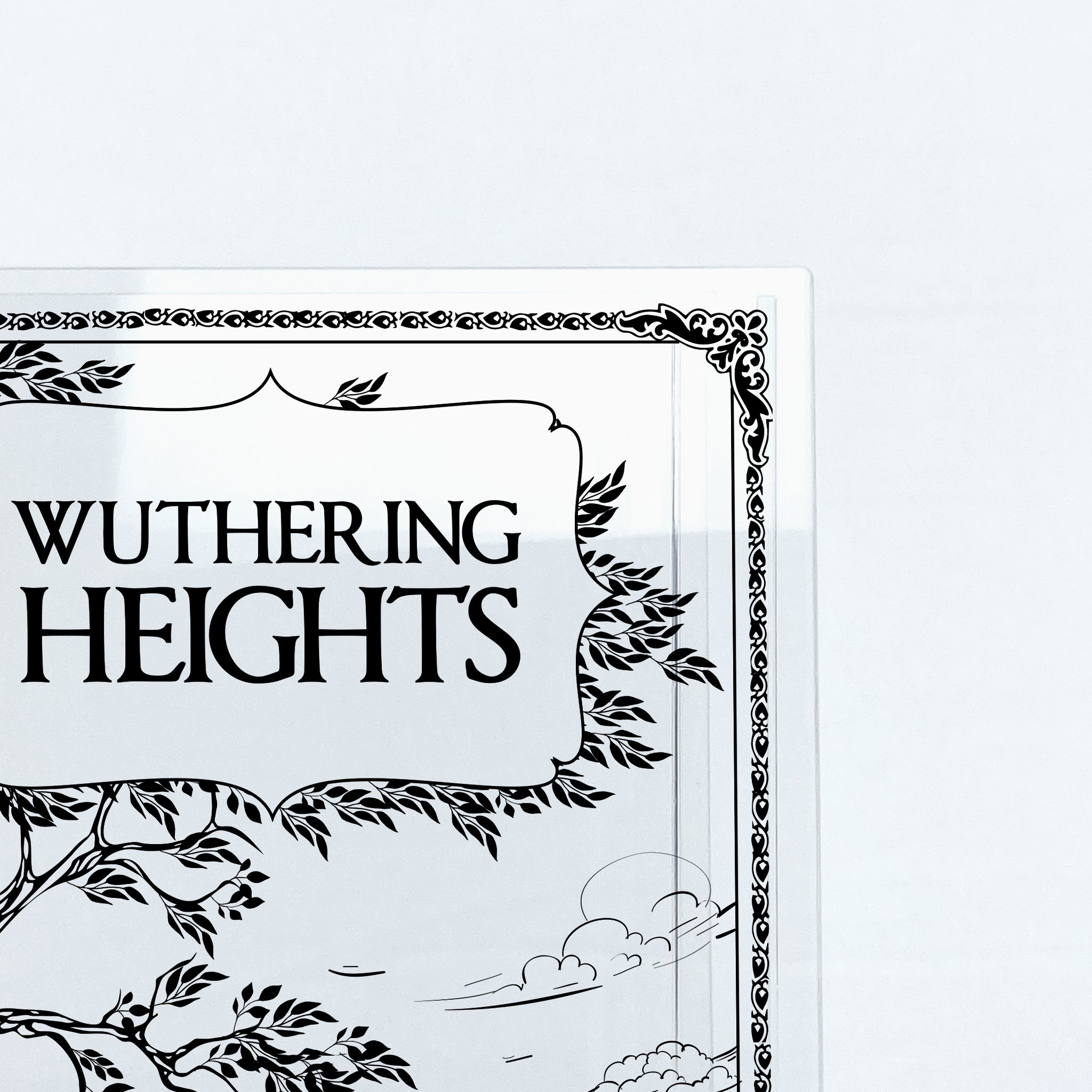 Wuthering Heights Acrylic Book Vase - Black