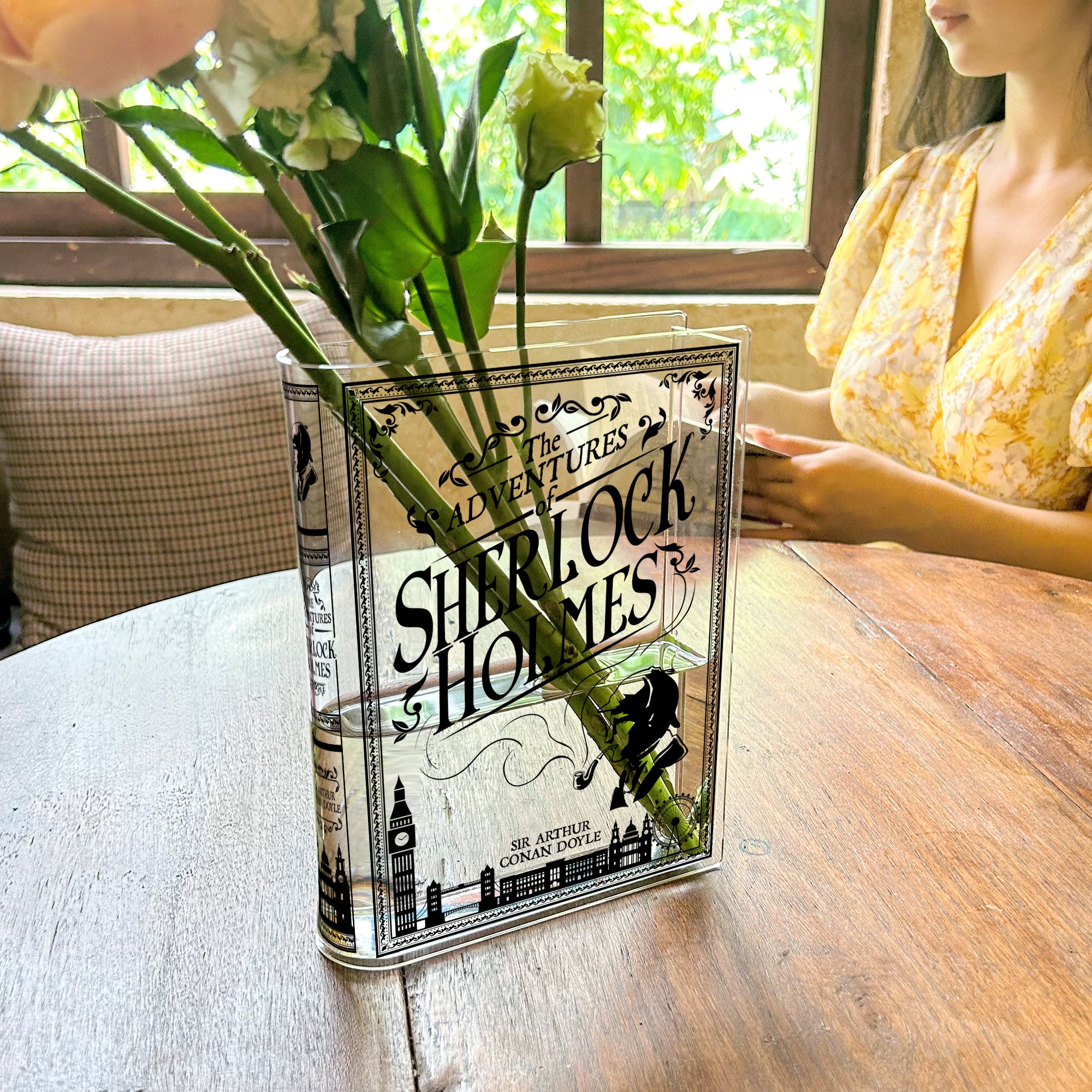 Sherlock Holmes Acrylic Book Vase