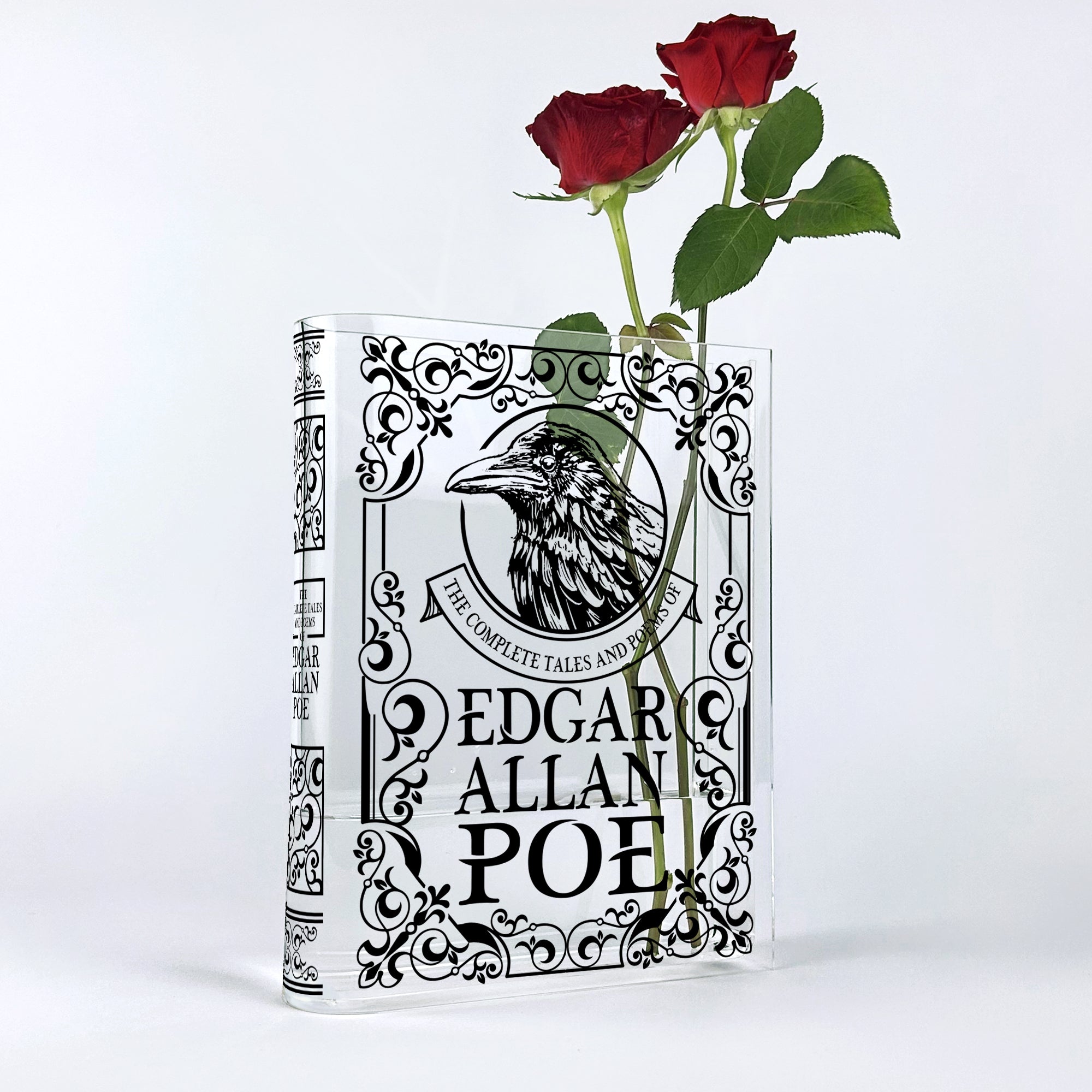 Edgar Allan Poe Acrylic Book Vase