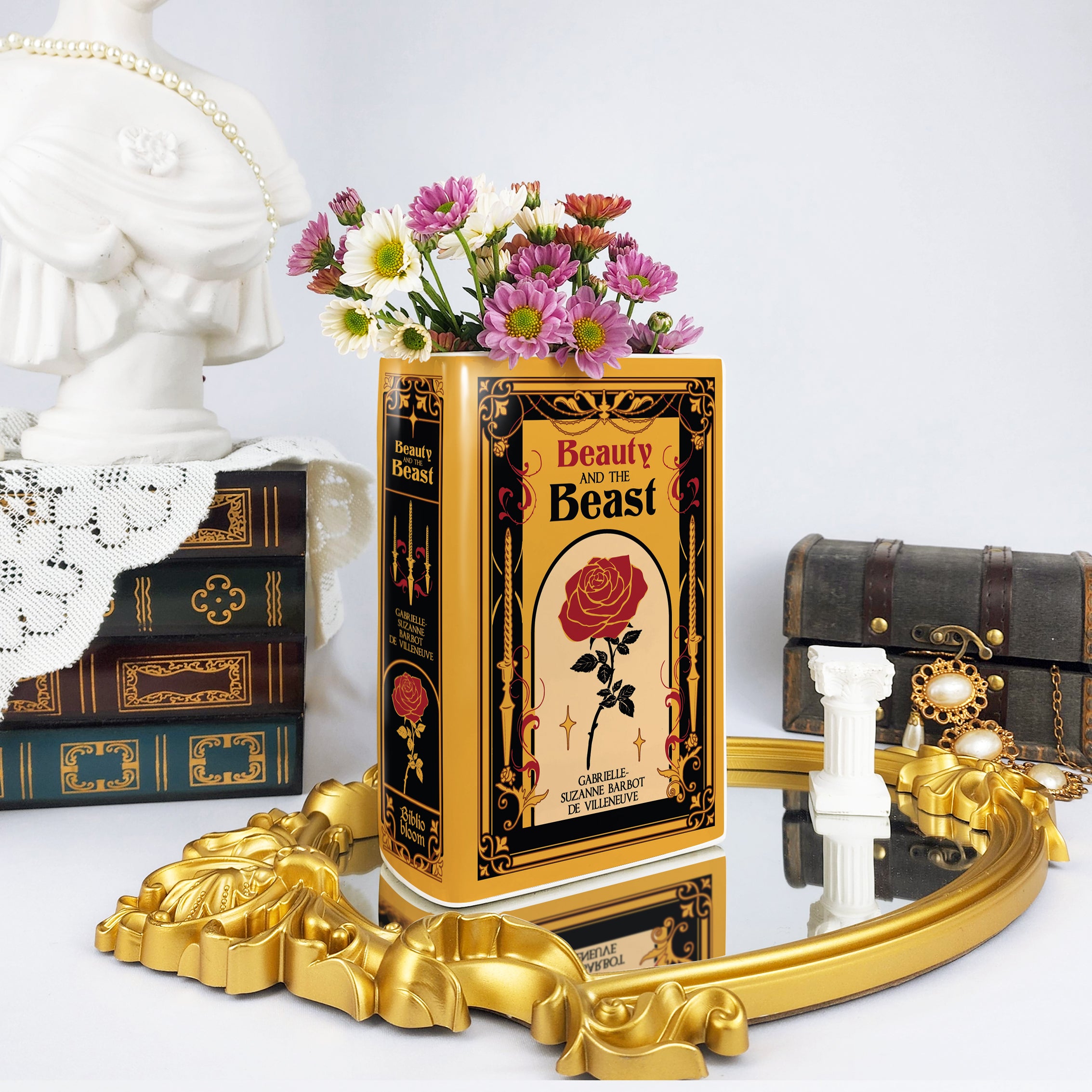 Beauty and the Beast Ceramic Book Vase - Large