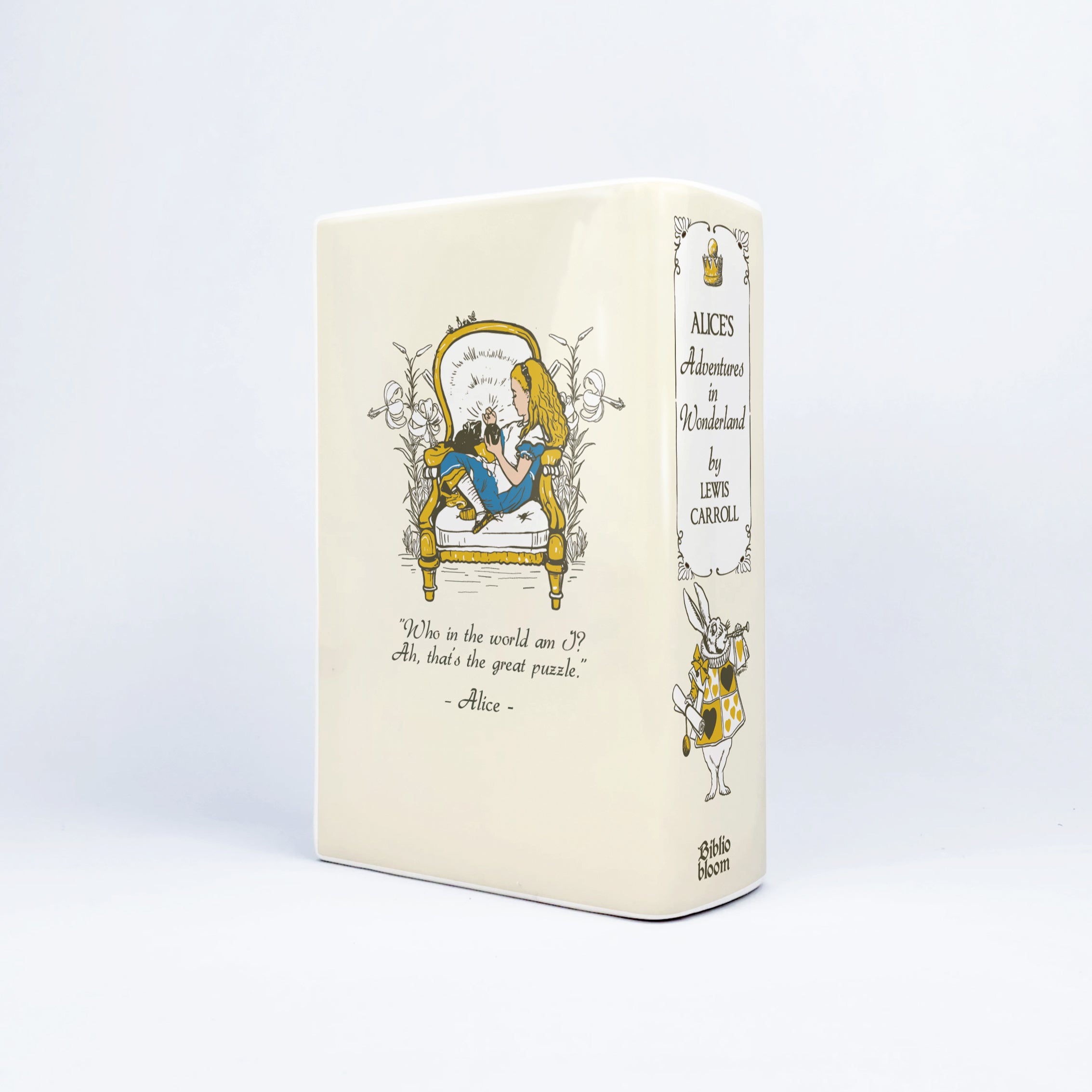 Alice in Wonderland Ceramic Book Vase II - Large