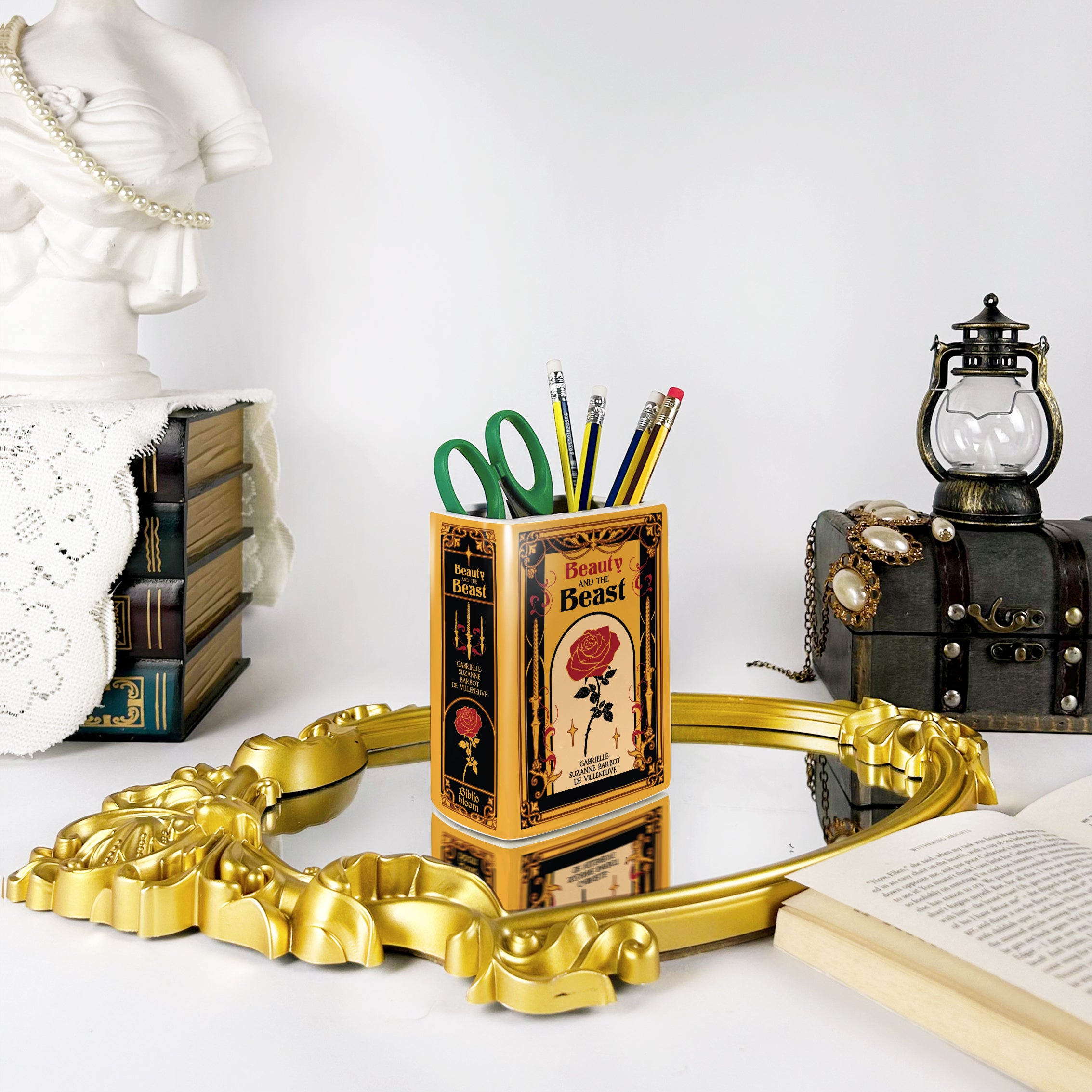 Beauty and the Beast Ceramic Book Vase - Small