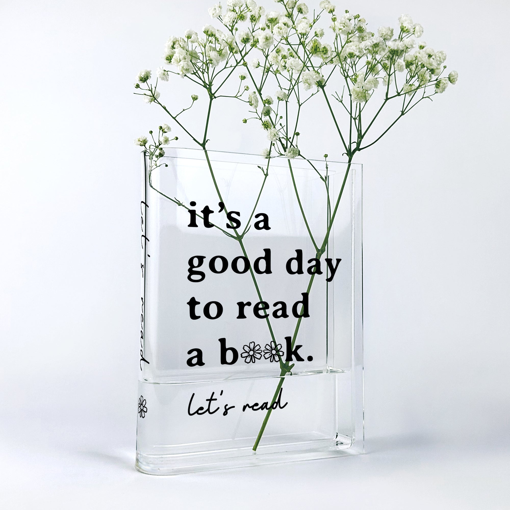 Good Day To Read A Book Acrylic Book Vase