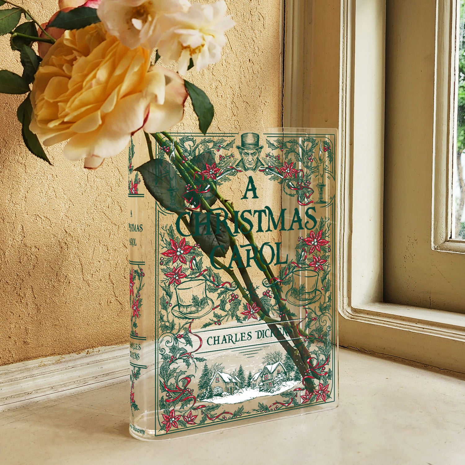 A Christmas Carol Acrylic Book Vase