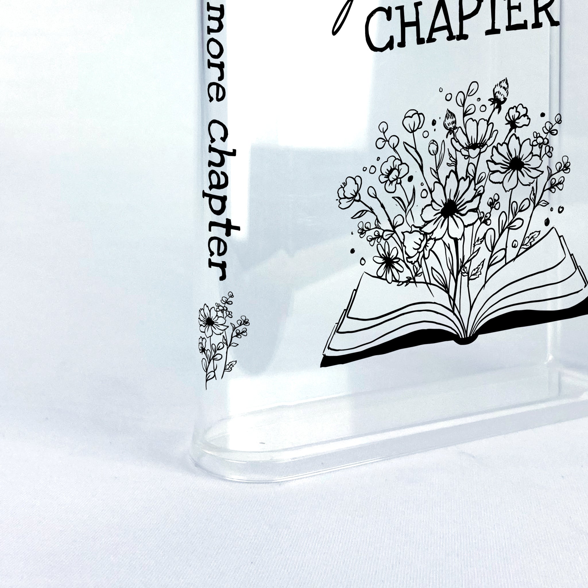 Just One More Chapter Acrylic Book Vase - Black
