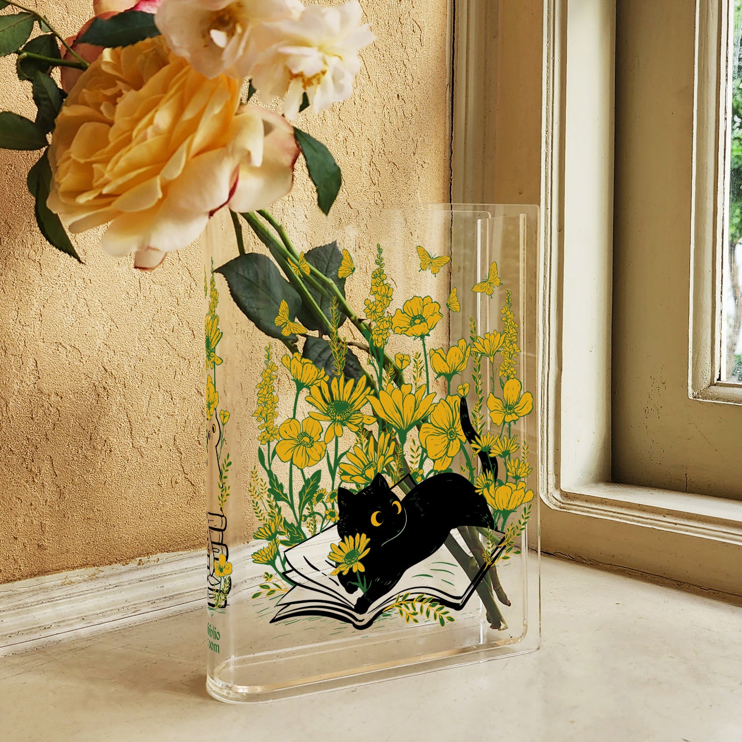 Cat Acrylic Book Vase
