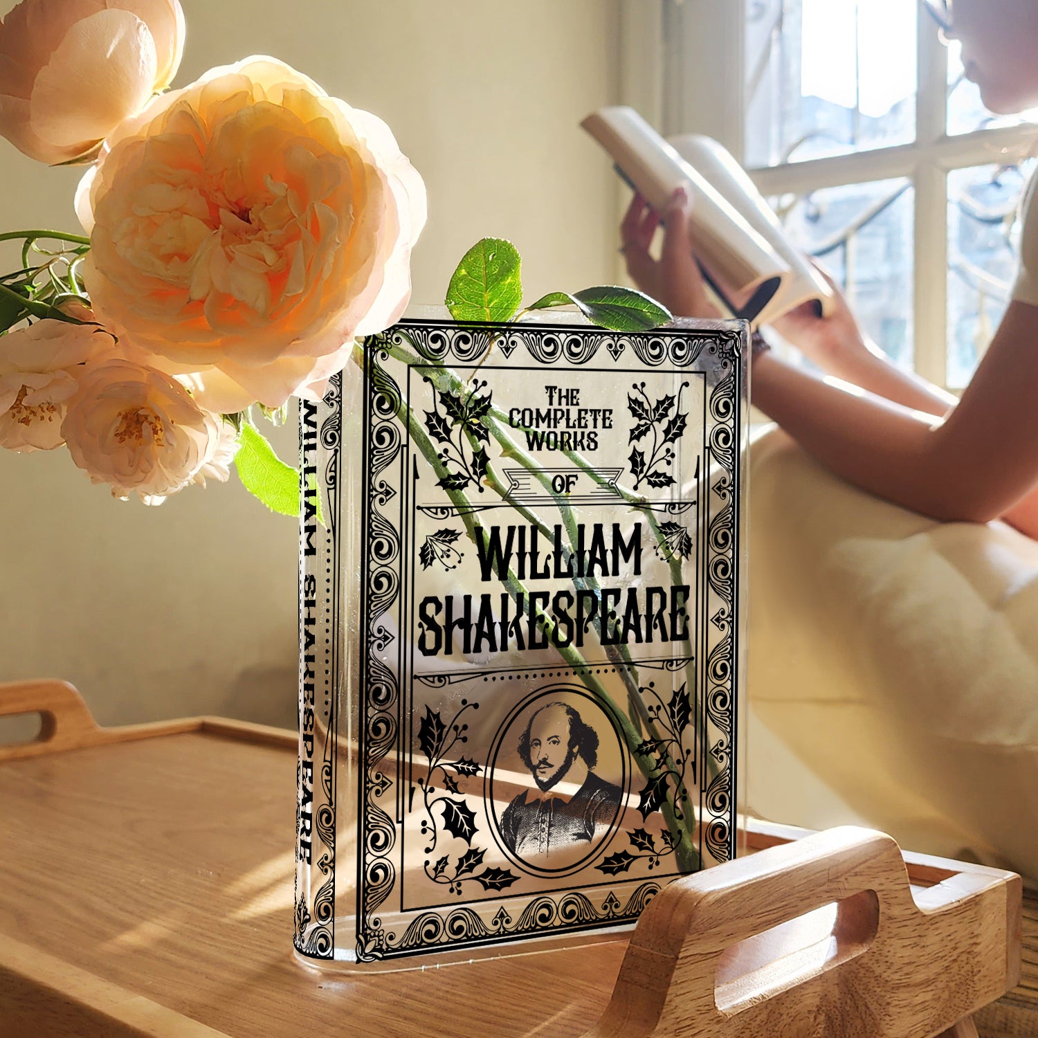 William Shakespeare Acrylic Book Vase
