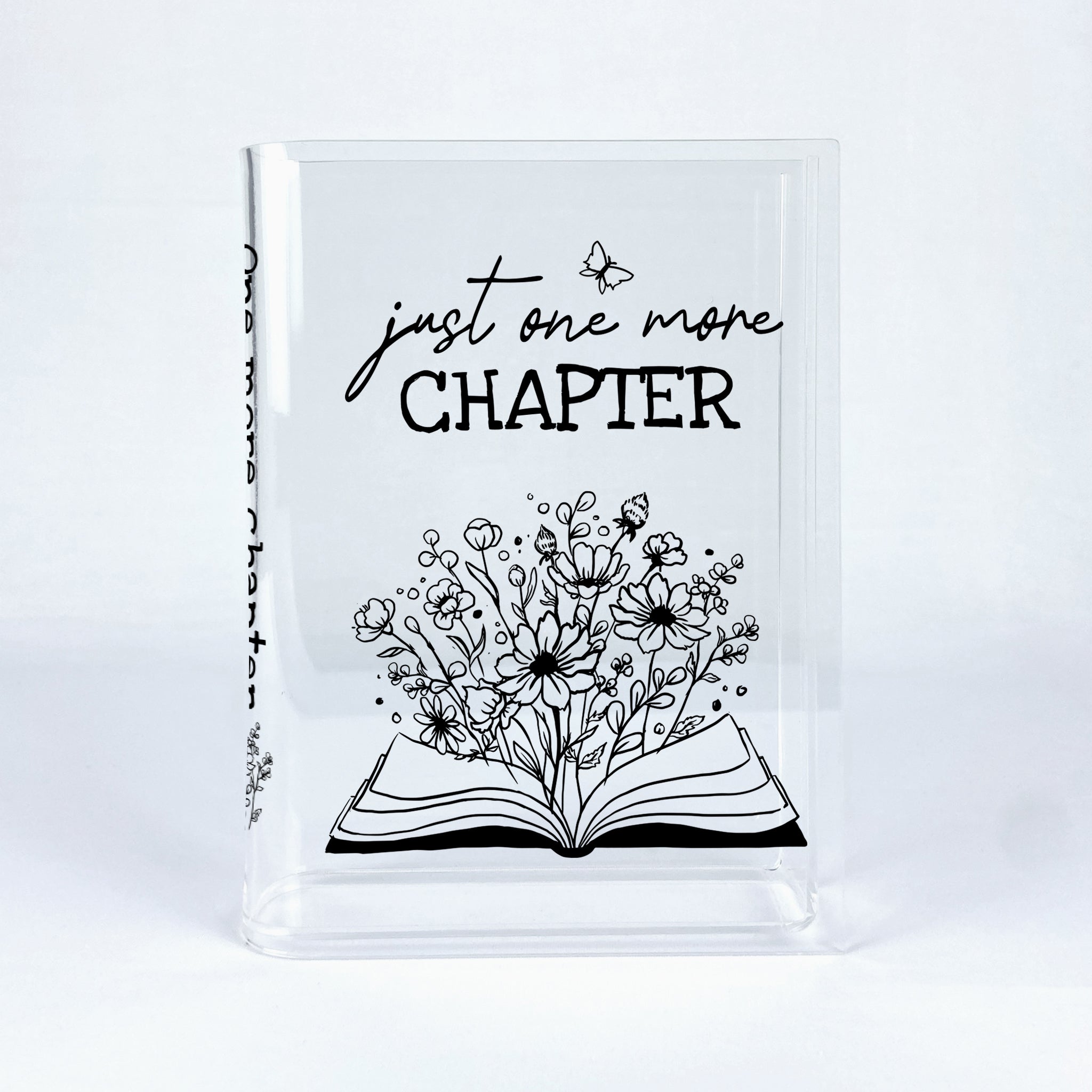 Just One More Chapter Acrylic Book Vase - Black