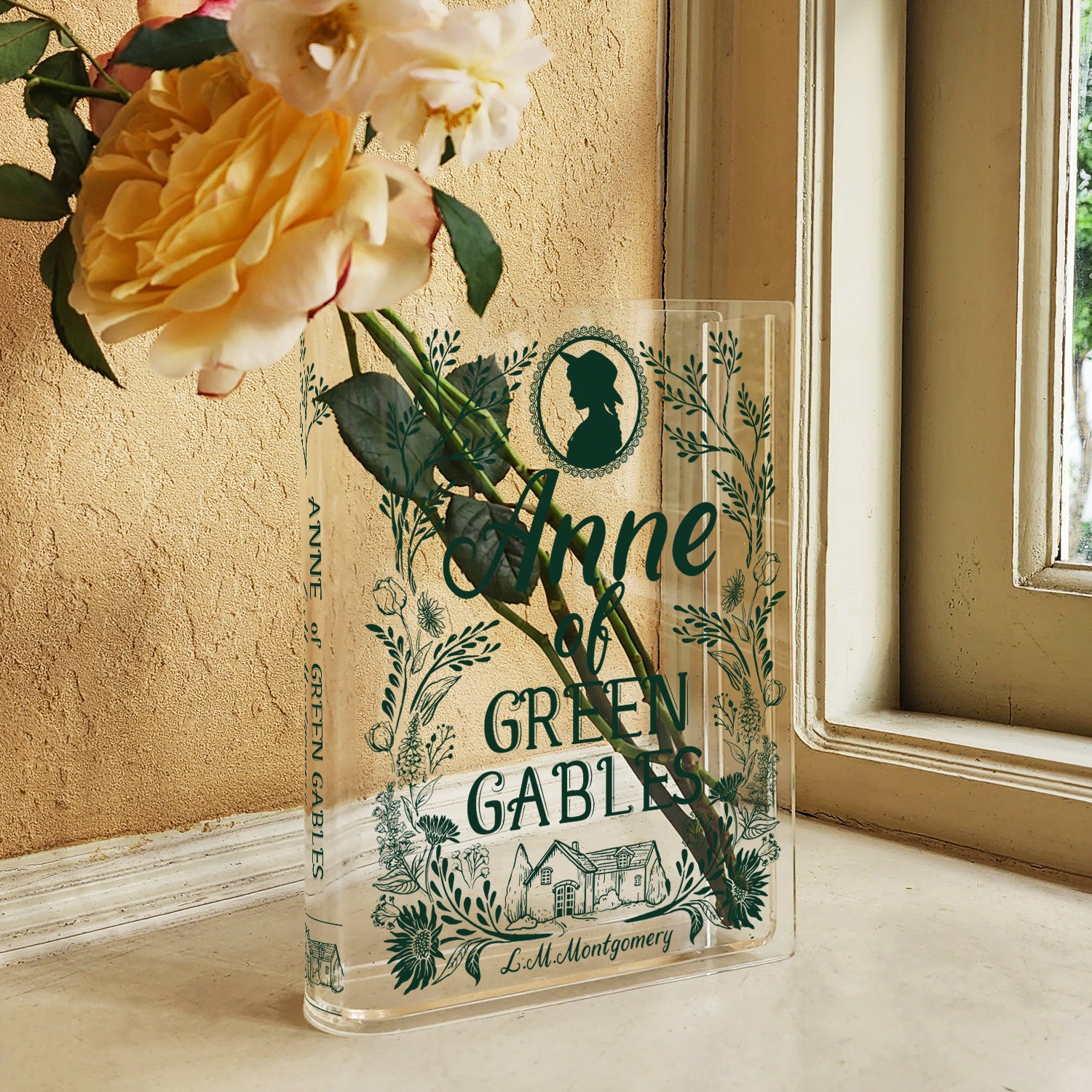 Anne of Green Gables Acrylic Book Vase - Green