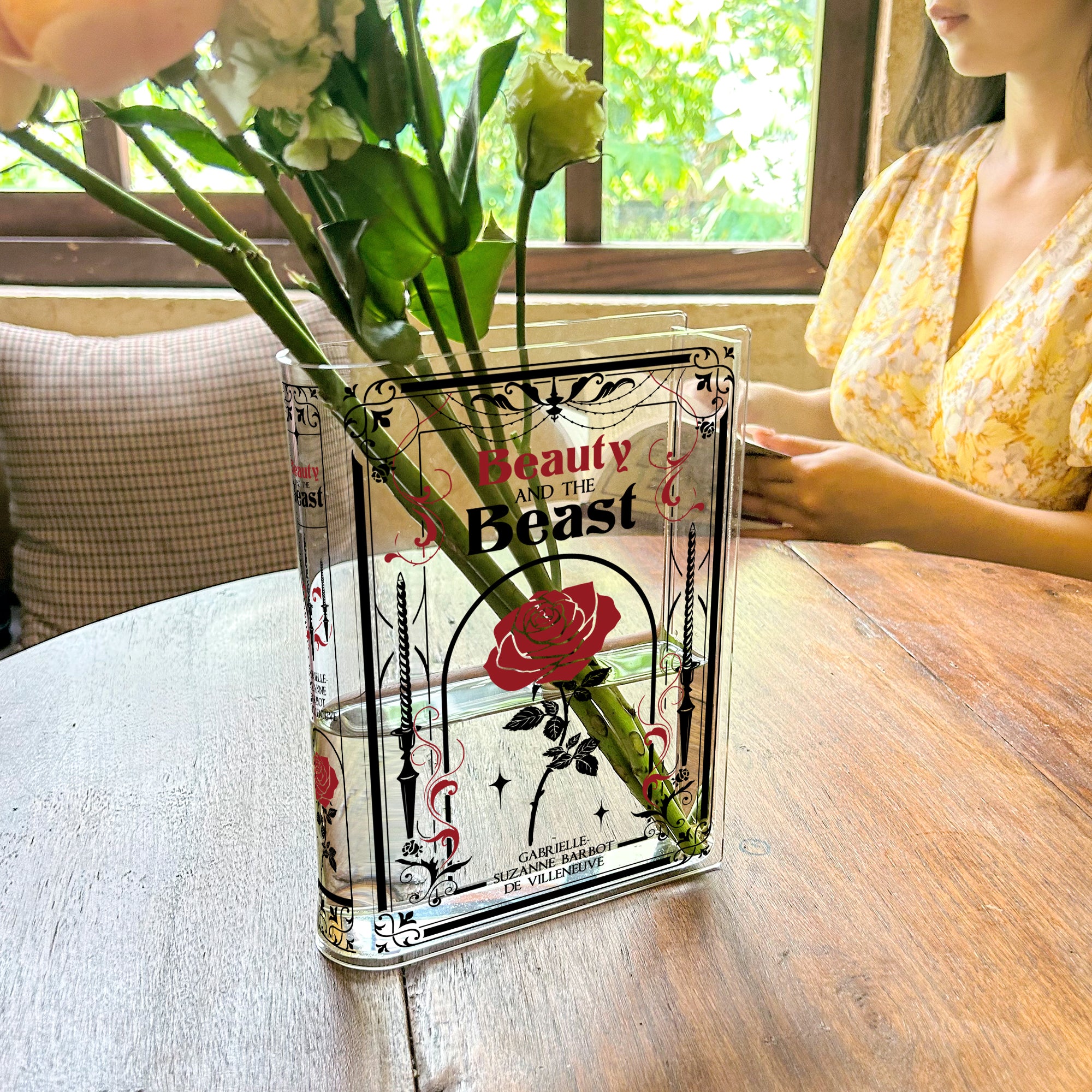 Beauty and the Beast Acrylic Book Vase - II