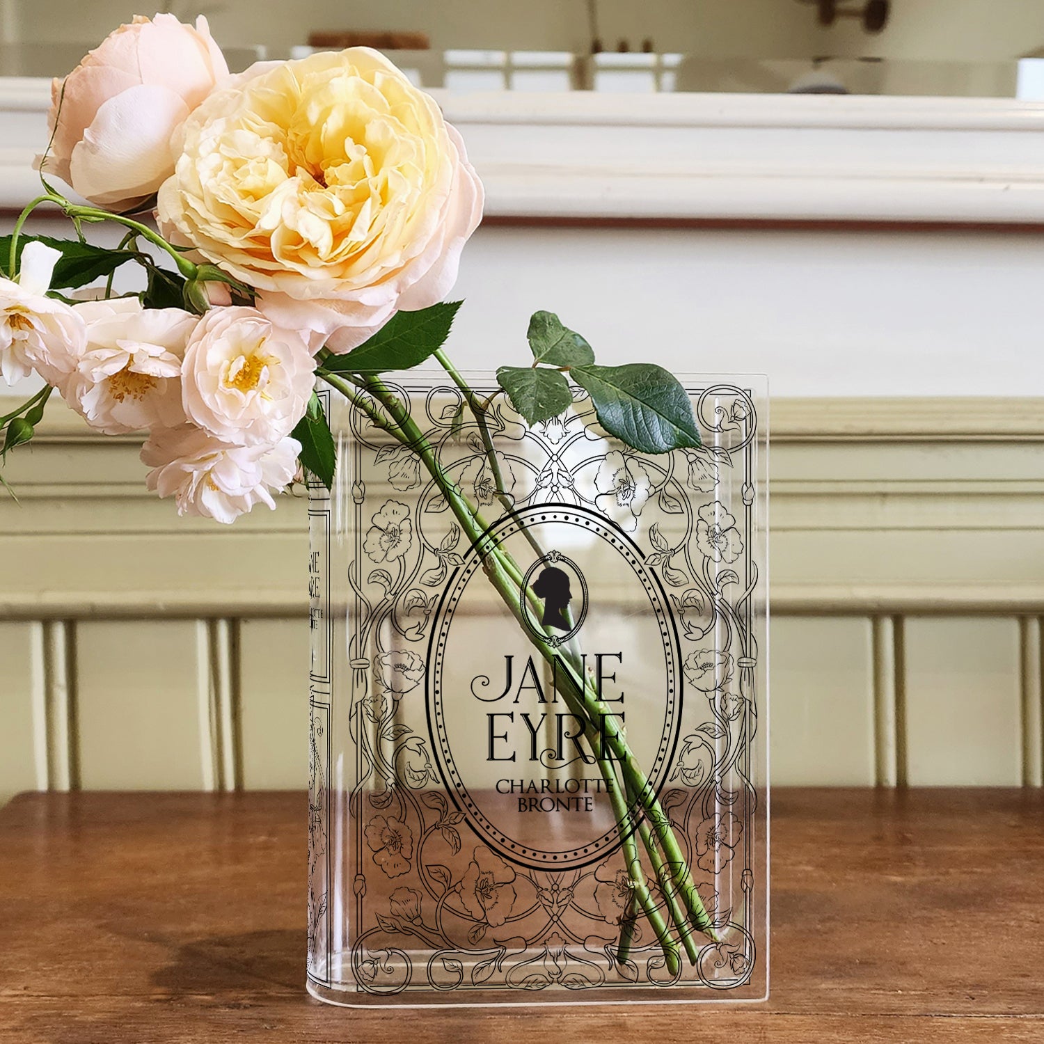 Jane Eyre Acrylic Book Vase - Black