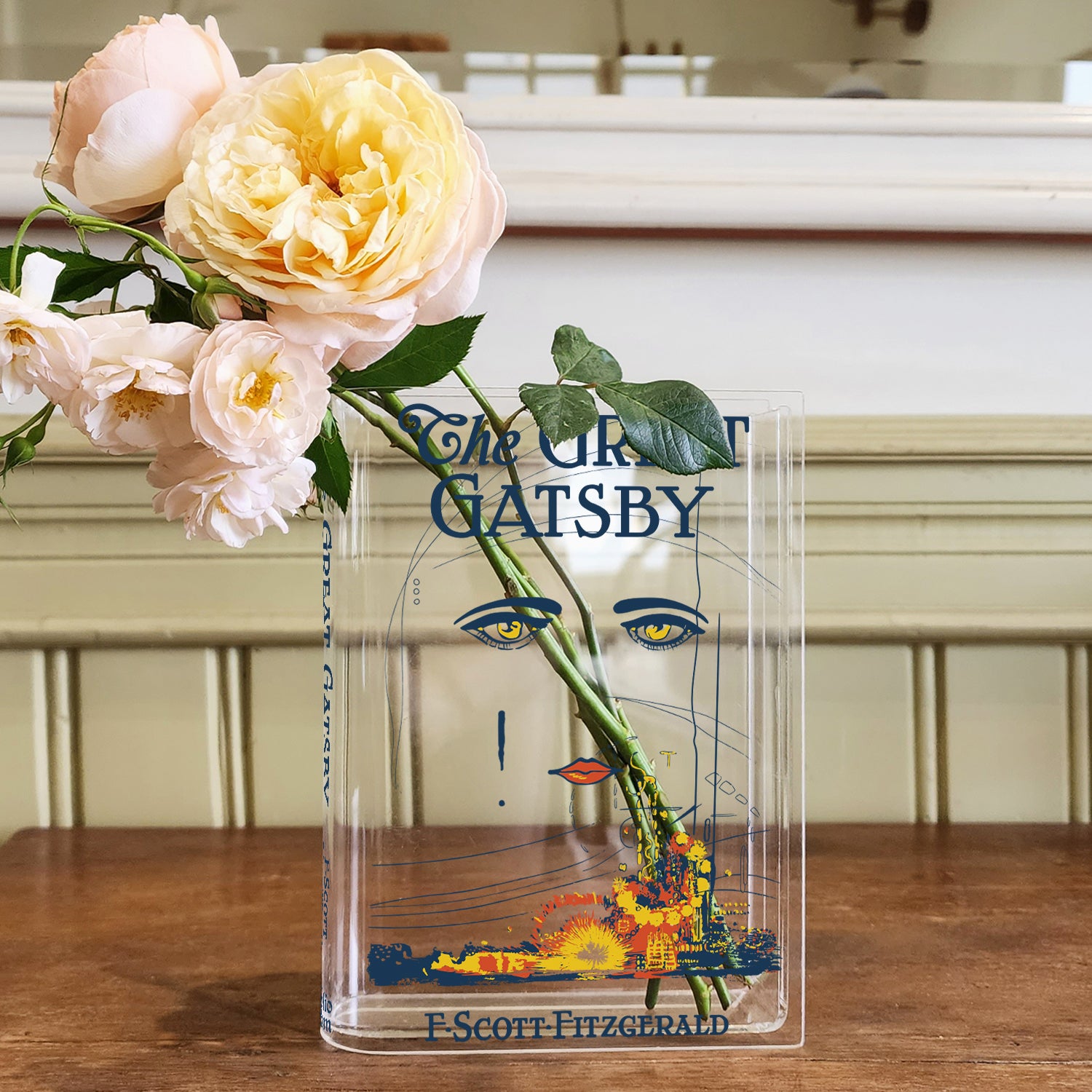 The Great Gatsby Acrylic Book Vase - Colorful