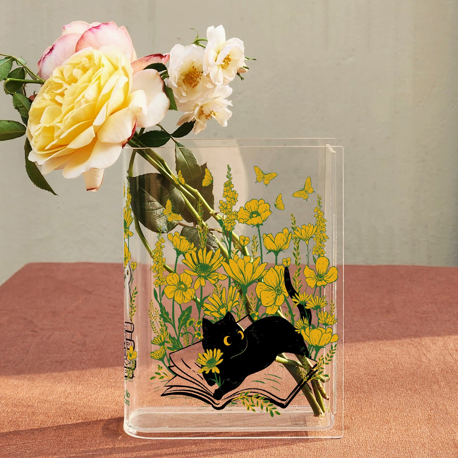 Cat Acrylic Book Vase